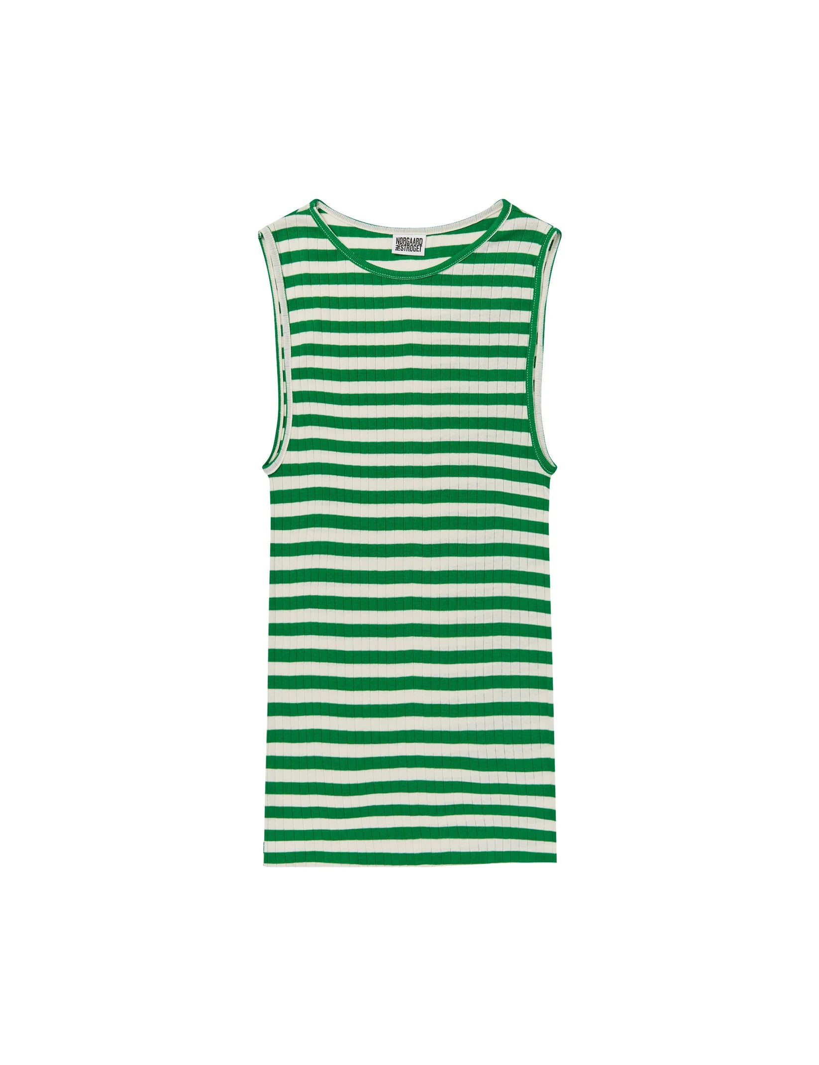 Nørgaard på Strøget tanktop broadway grøn/ecru