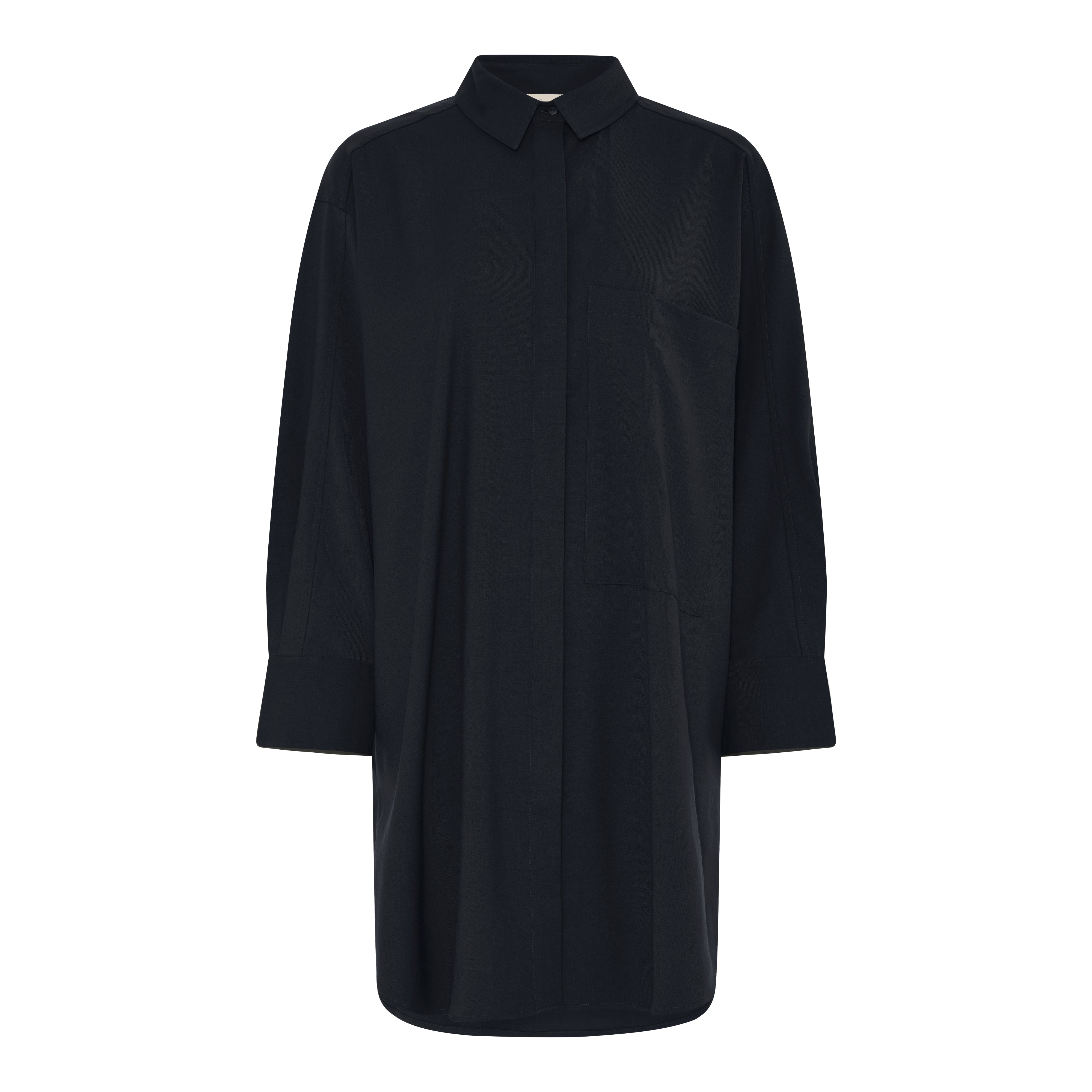 FRAU Lyon ls wool shirt dark navy