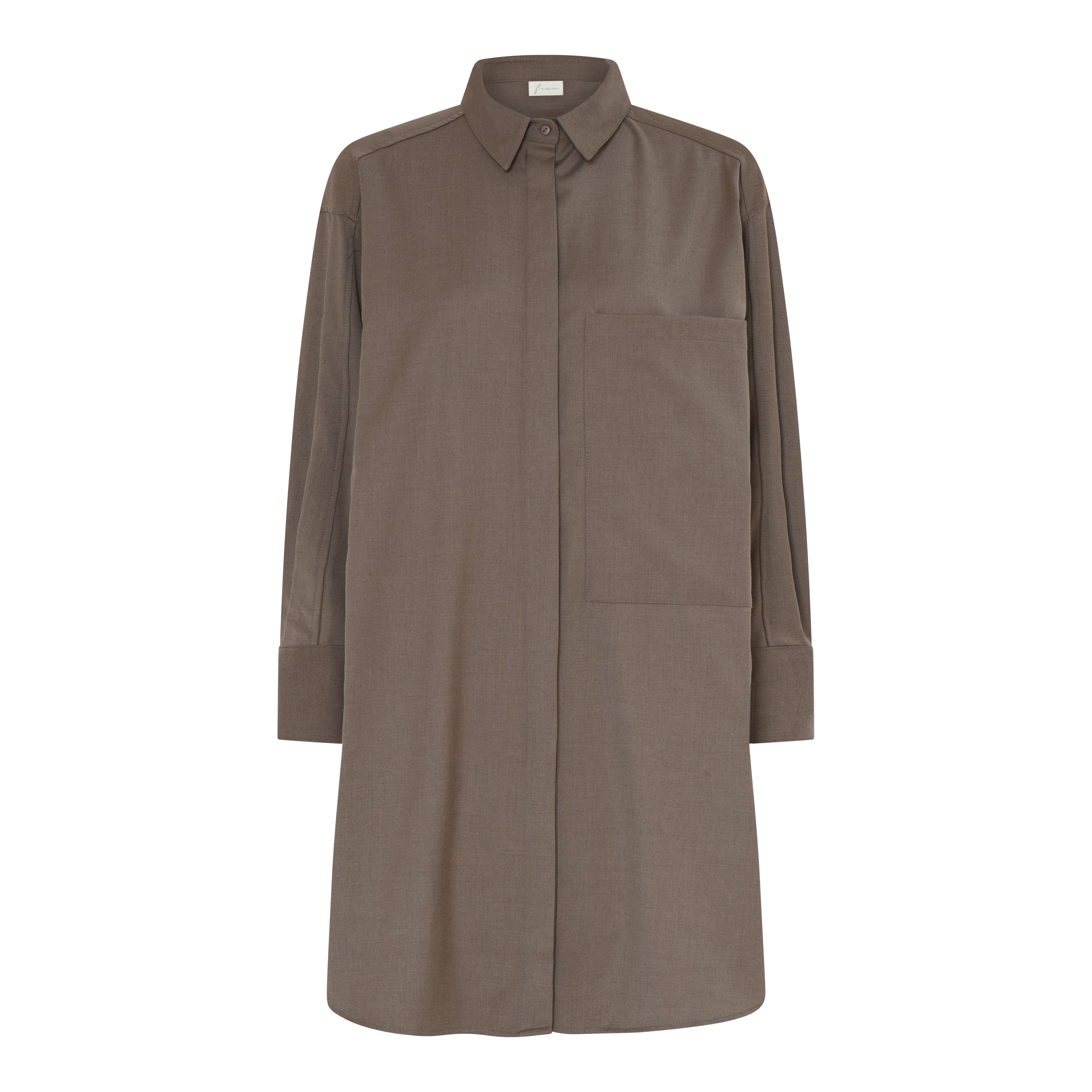FRAU Lyon ls wool shirt walnut
