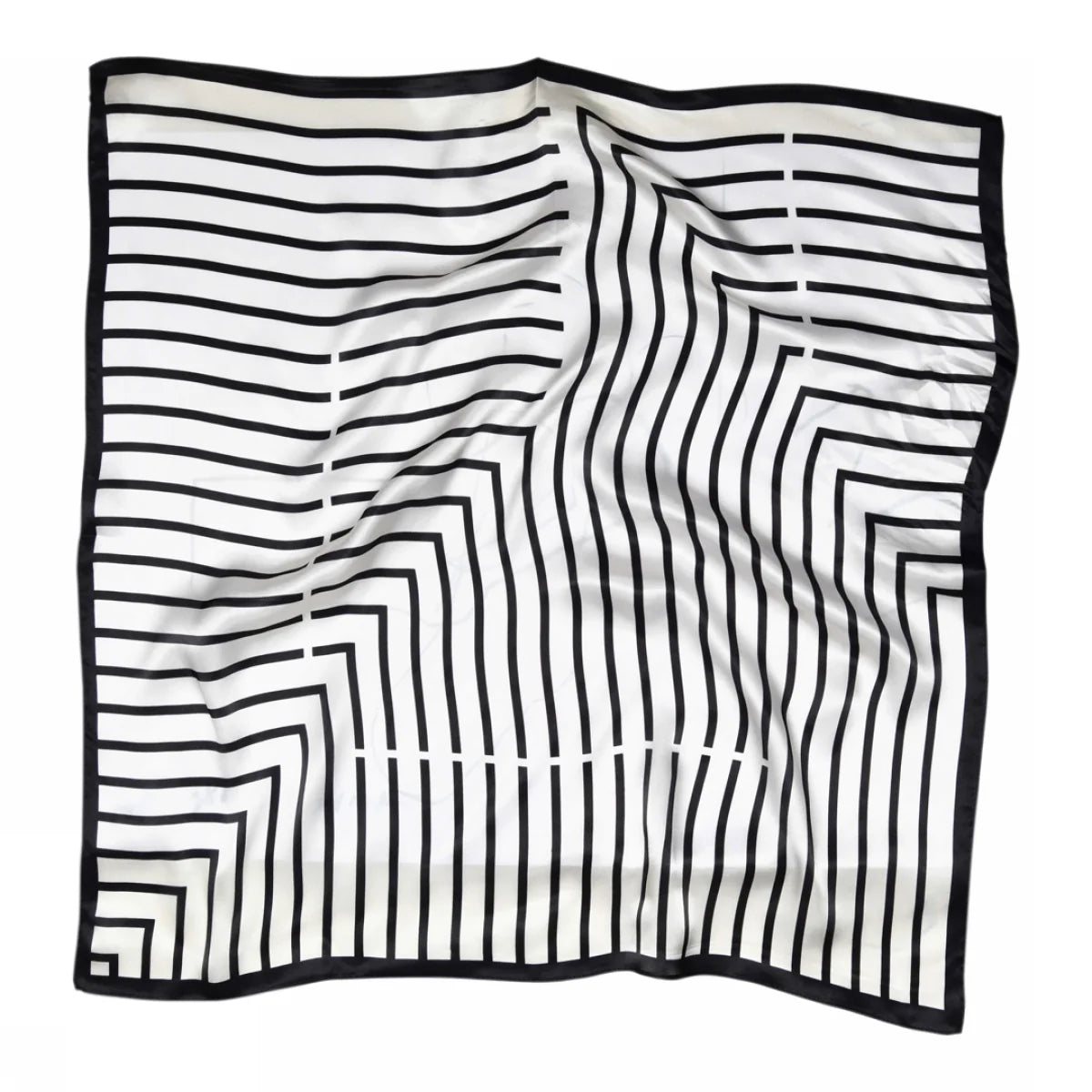 Lines silke tørklæde Navy