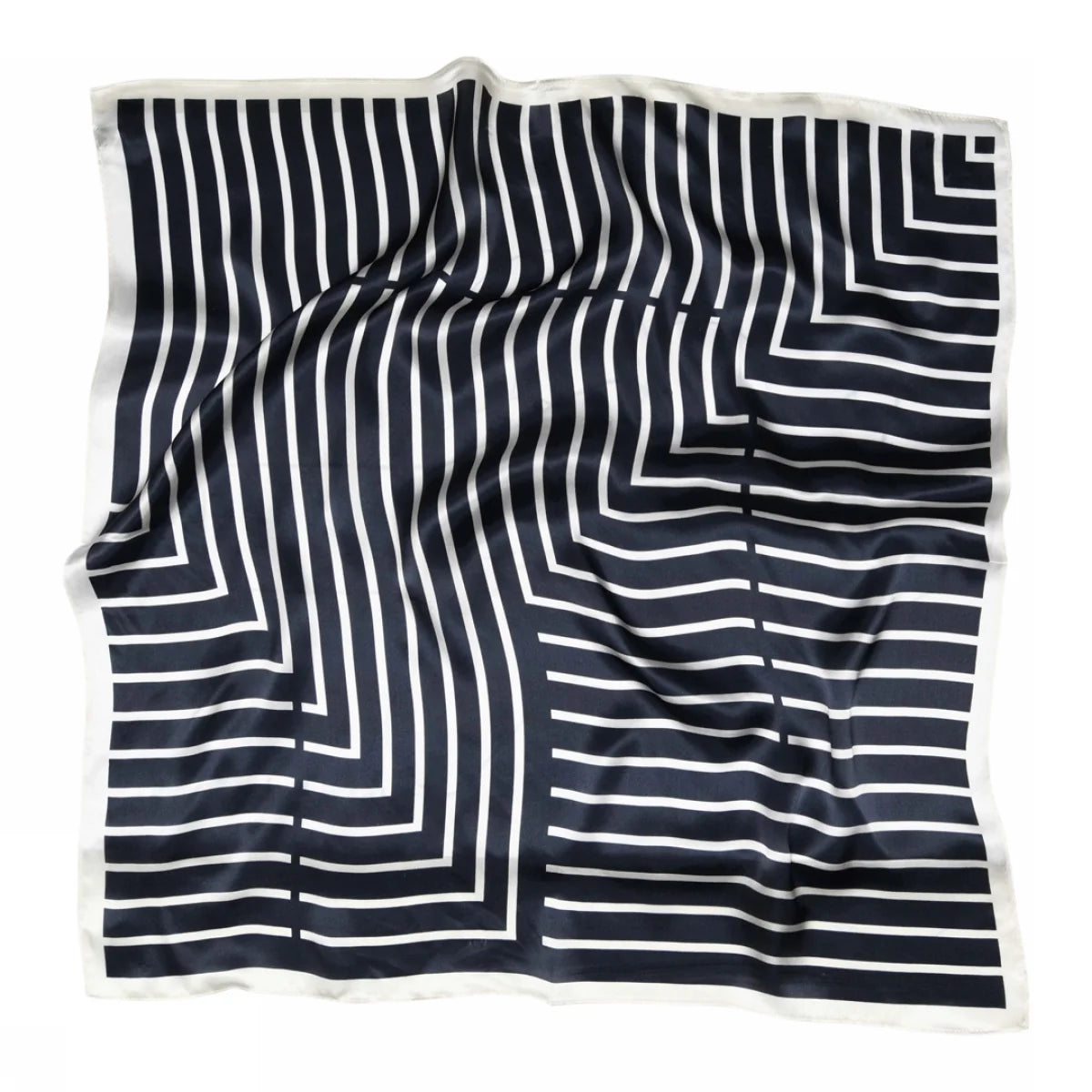 Lines silke tørklæde Navy