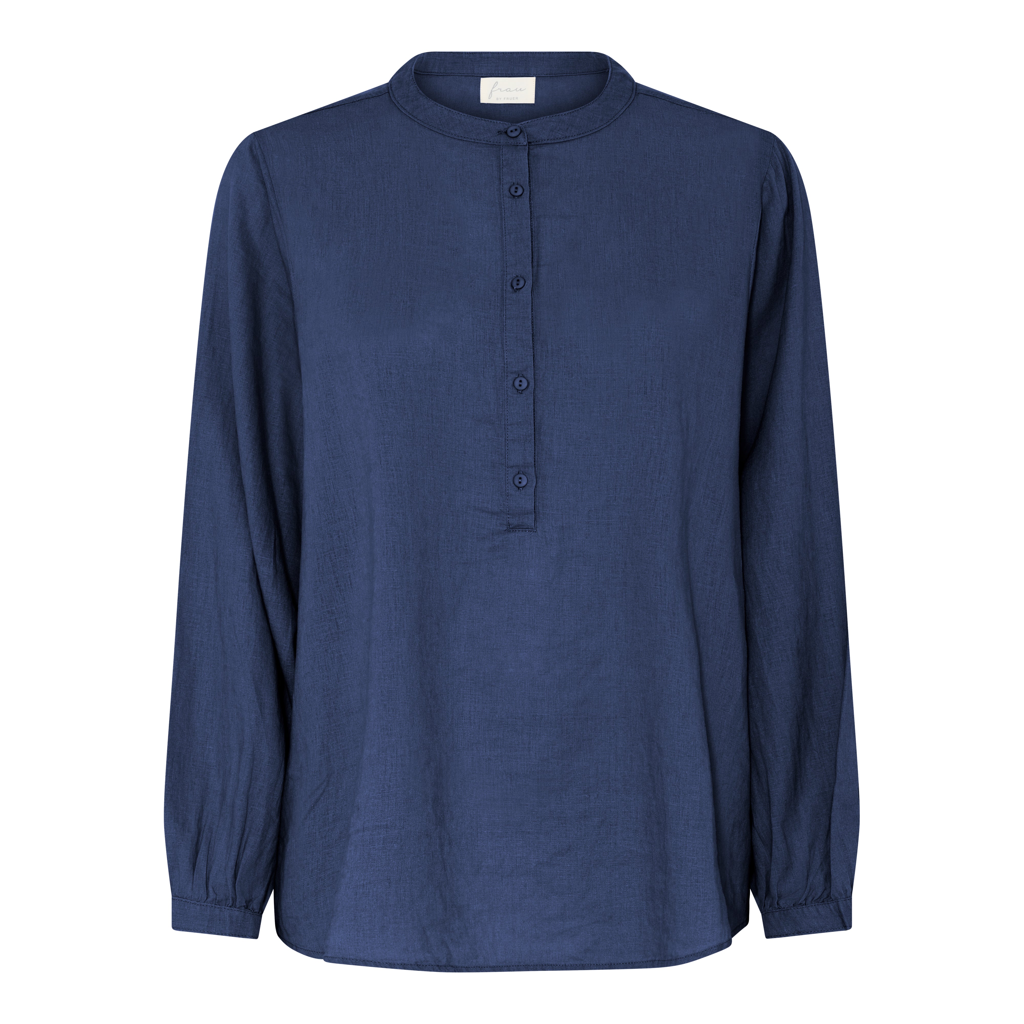 Frau Madrid linen shirt Deep cobolt