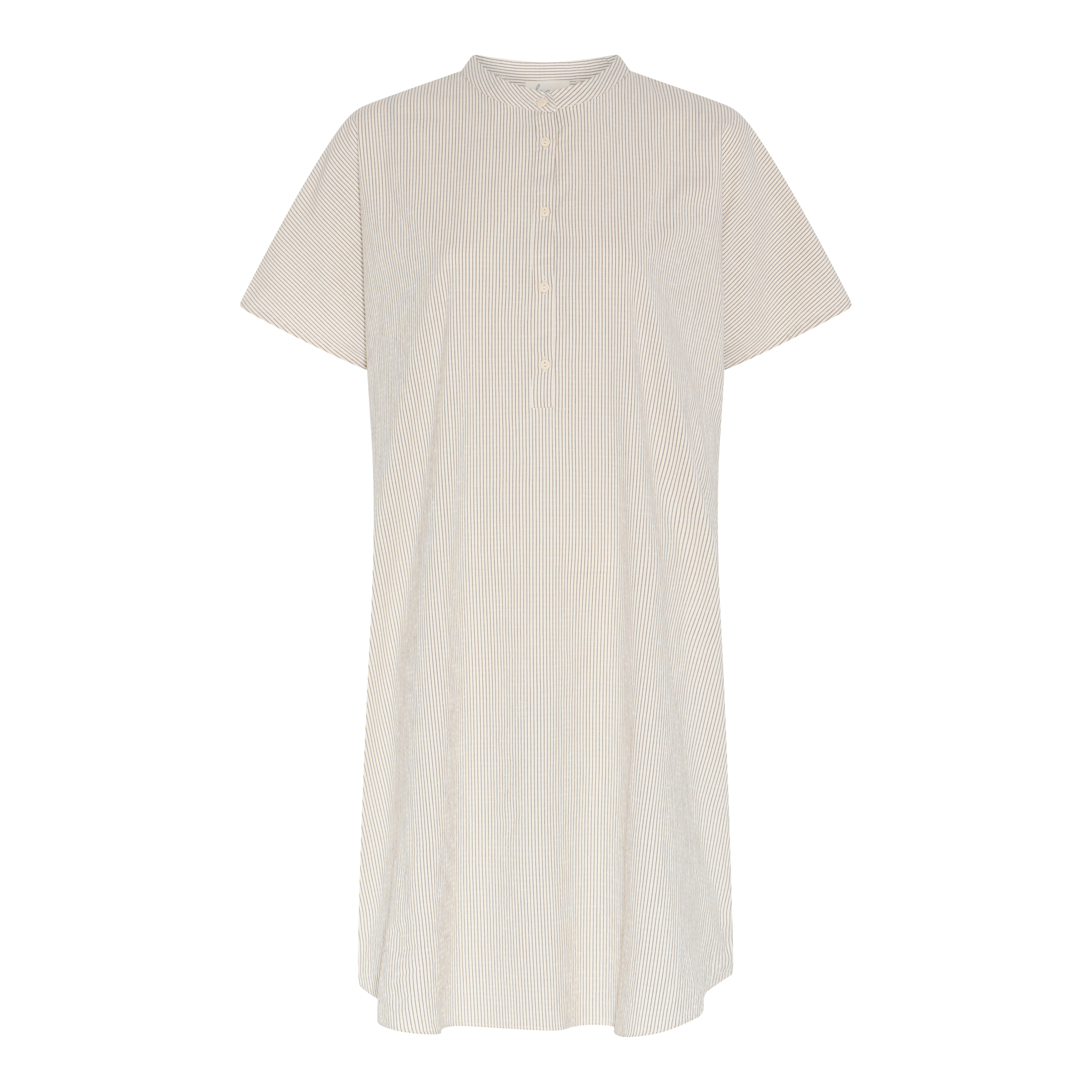 Frau Seoul ss dress Tapioca coffee stripe