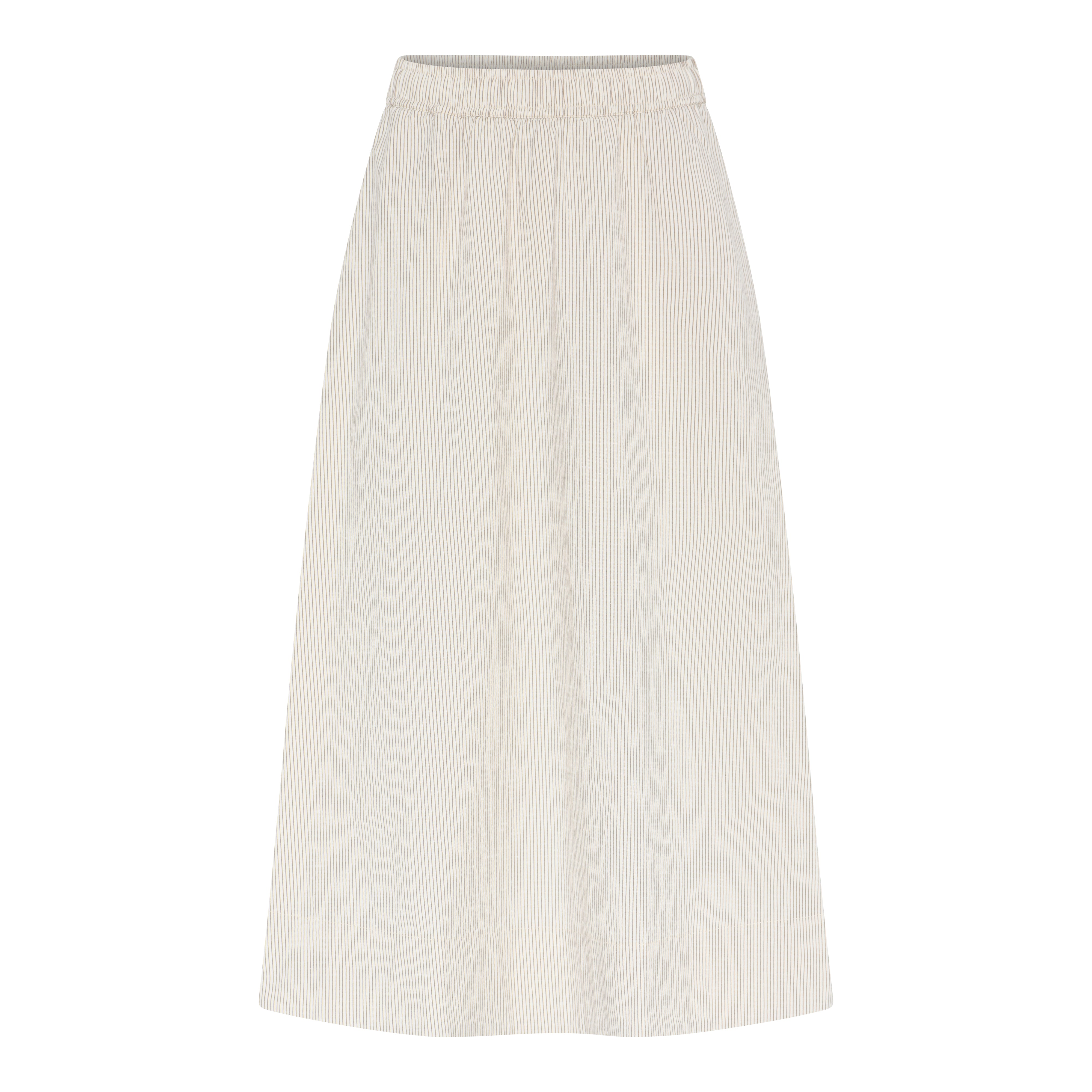 Frau Melbourne ankle skirt Tapioca coffee stripe