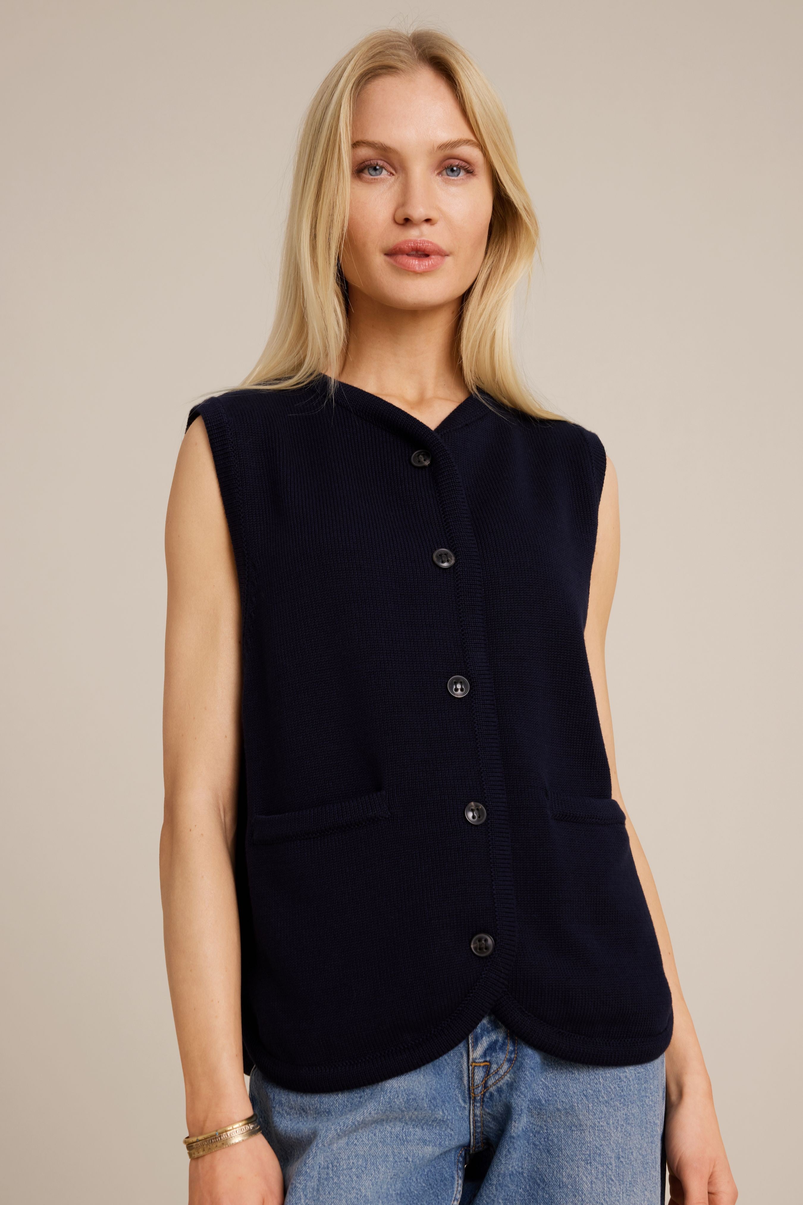 Sibin Linnebjerg Brielle vest navy