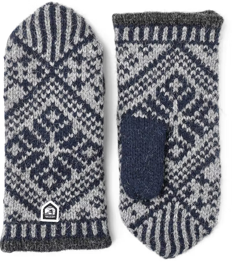 Hestra Nordic wool vanter Navy/grå