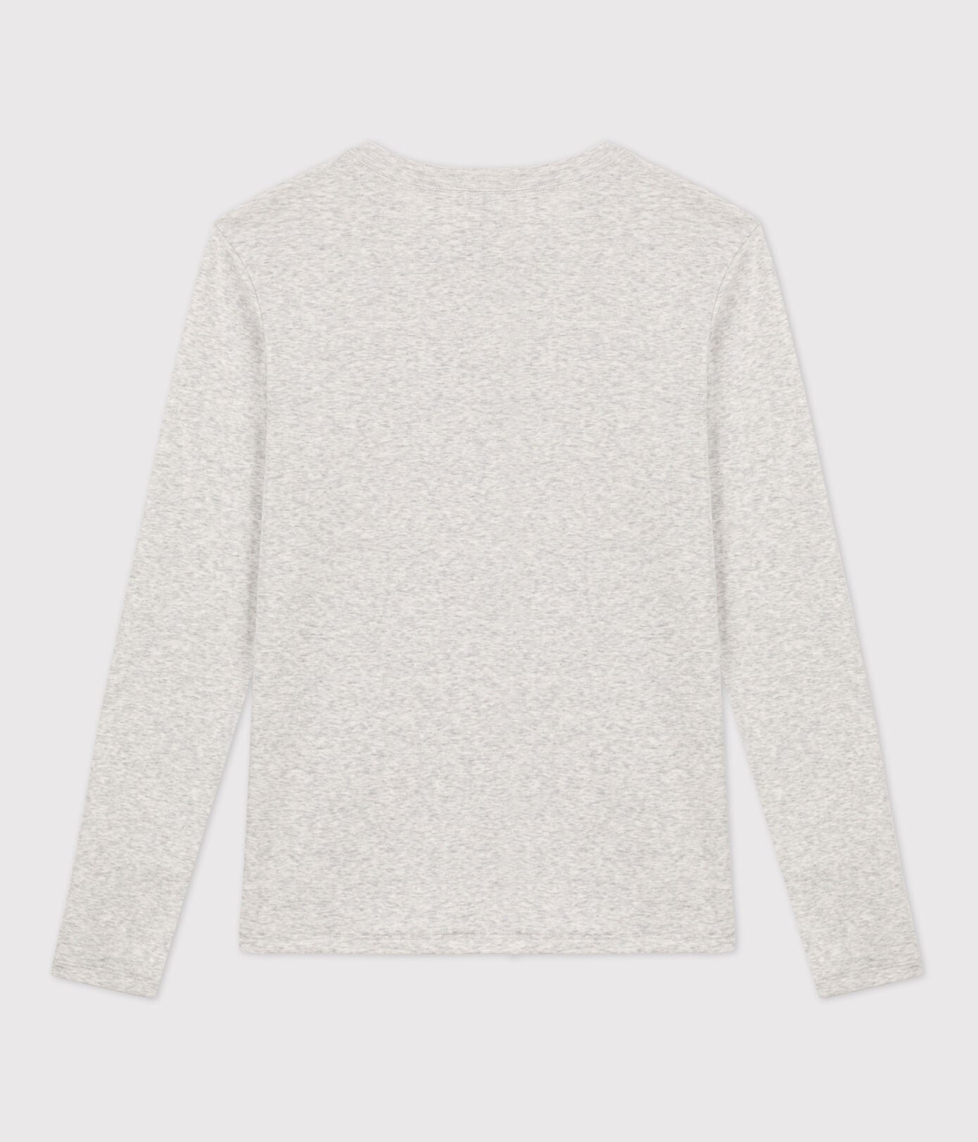 lysgrå melange basic tee LS Petit Bateau