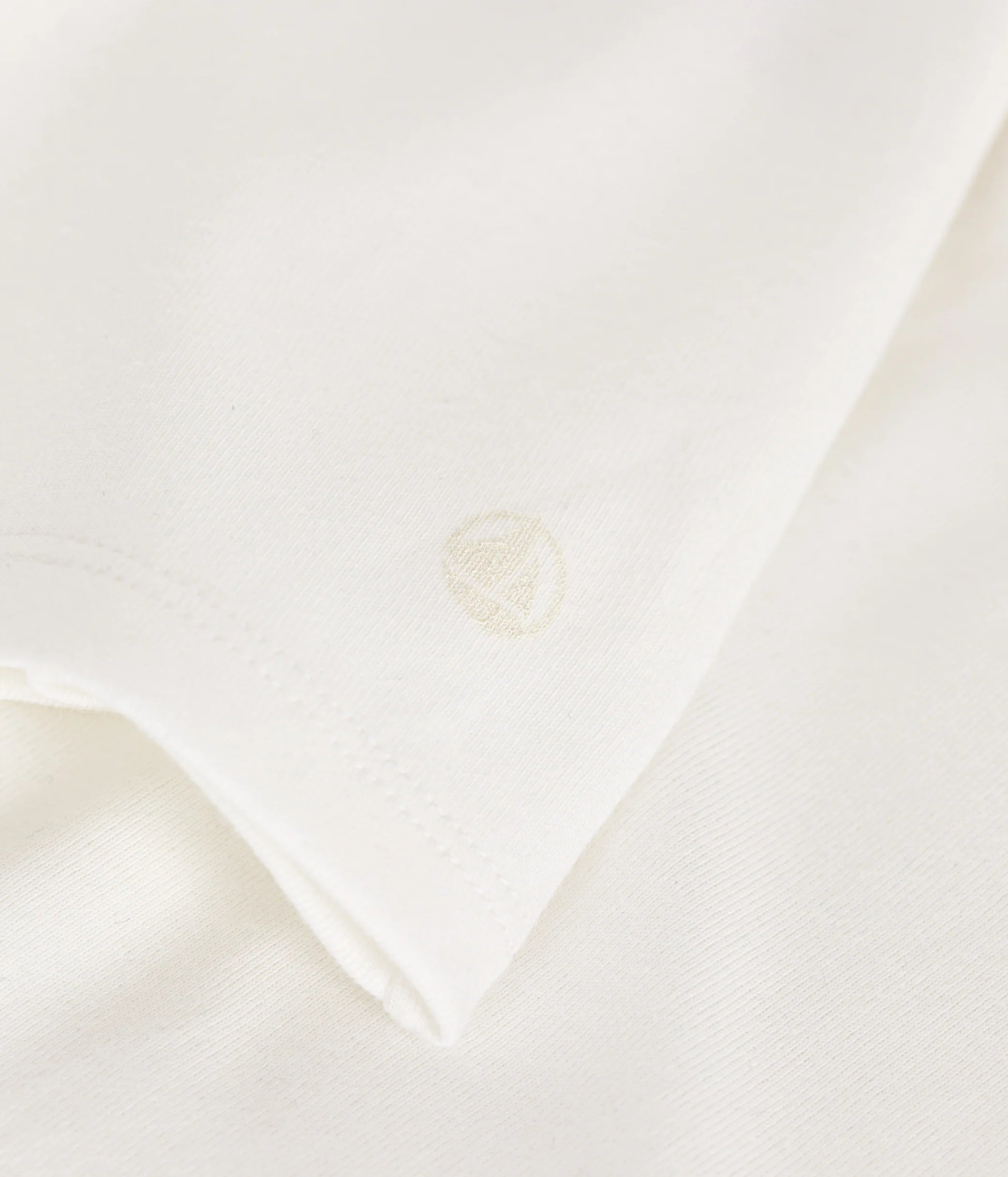 Petit Bateau LS tee m. blondekant hvid