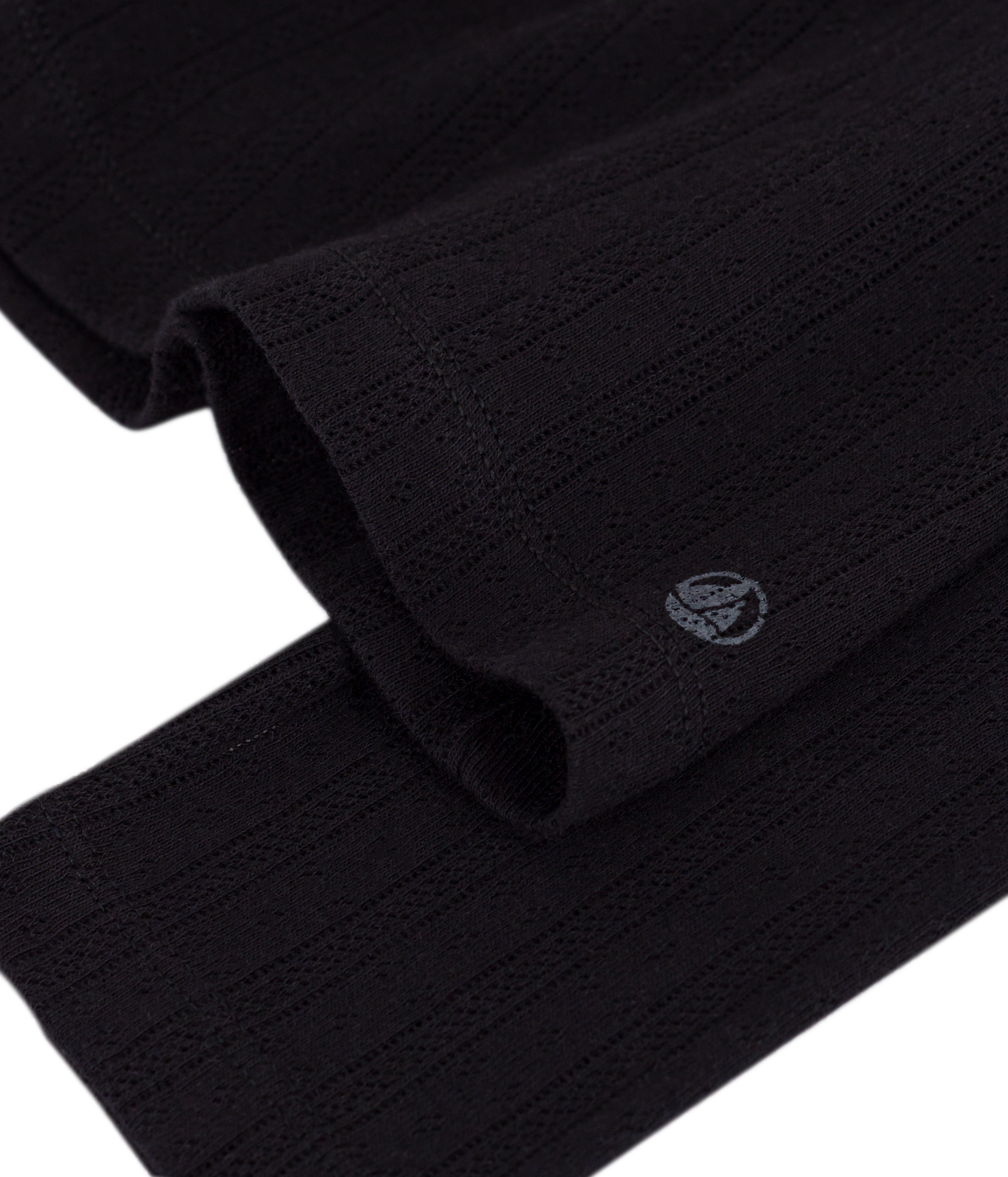 Petit Bateau LS tee med hulmønster sort