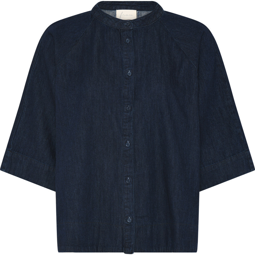 Frau denim Abu Dhabi 3/4 short top dark blue