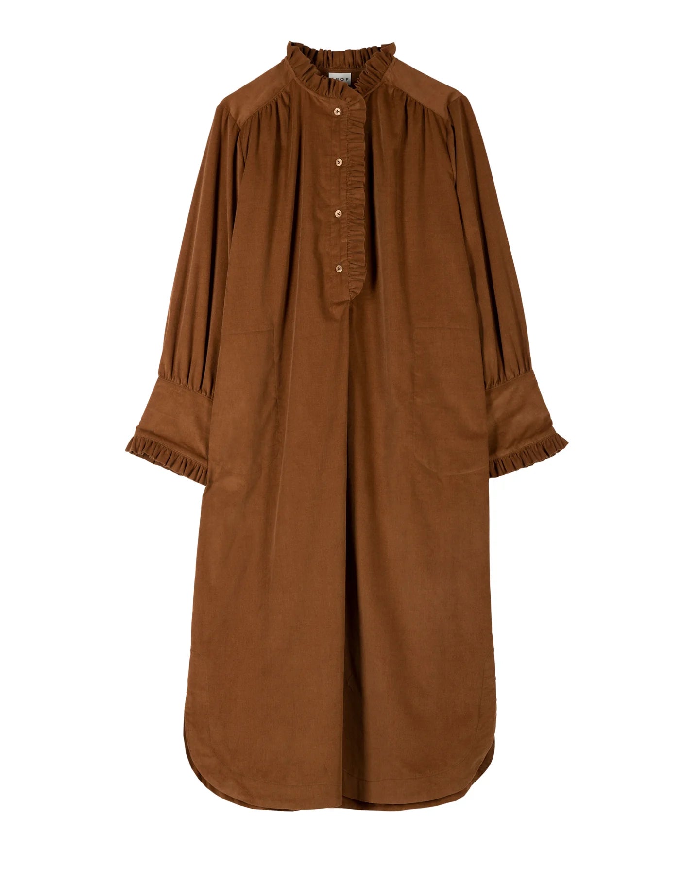 APOF Manda dress Cognac baby cord