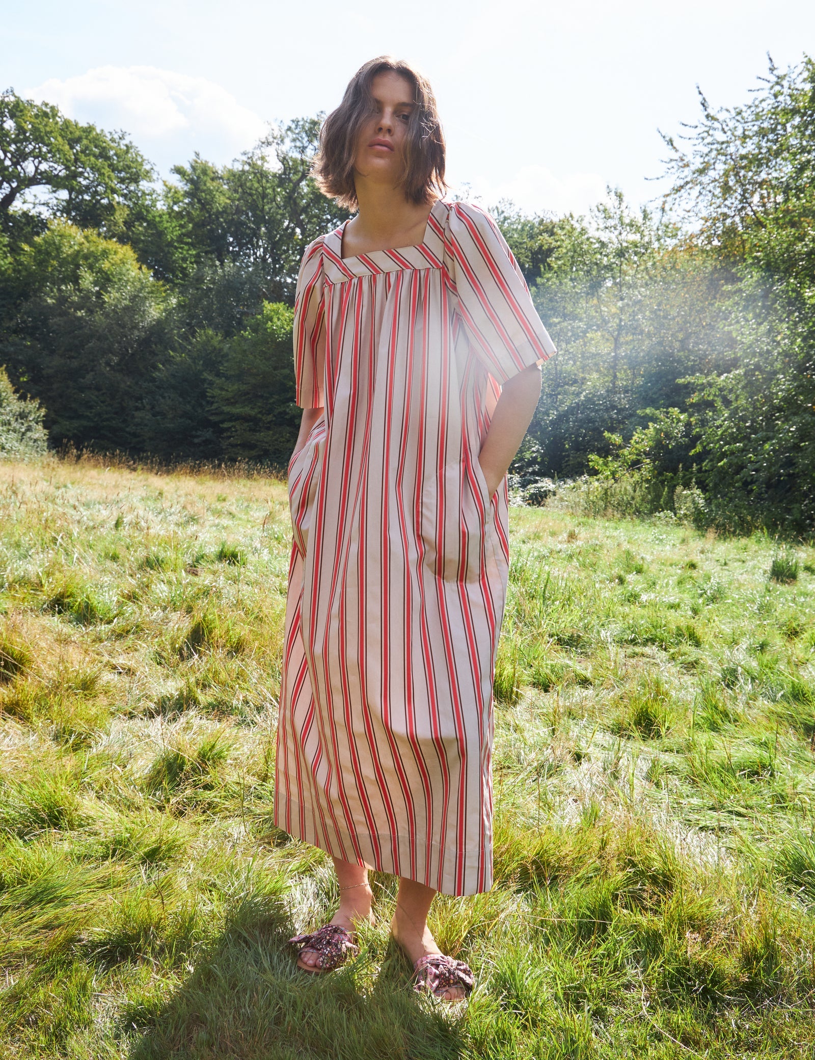 APOF Ida dress Poppy stripe