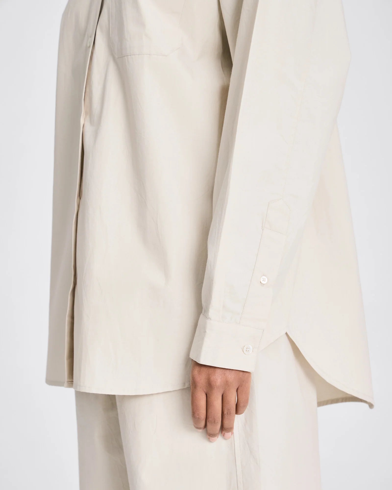 Gai+Lisva Astrid LS poplin shirt Ancient grey