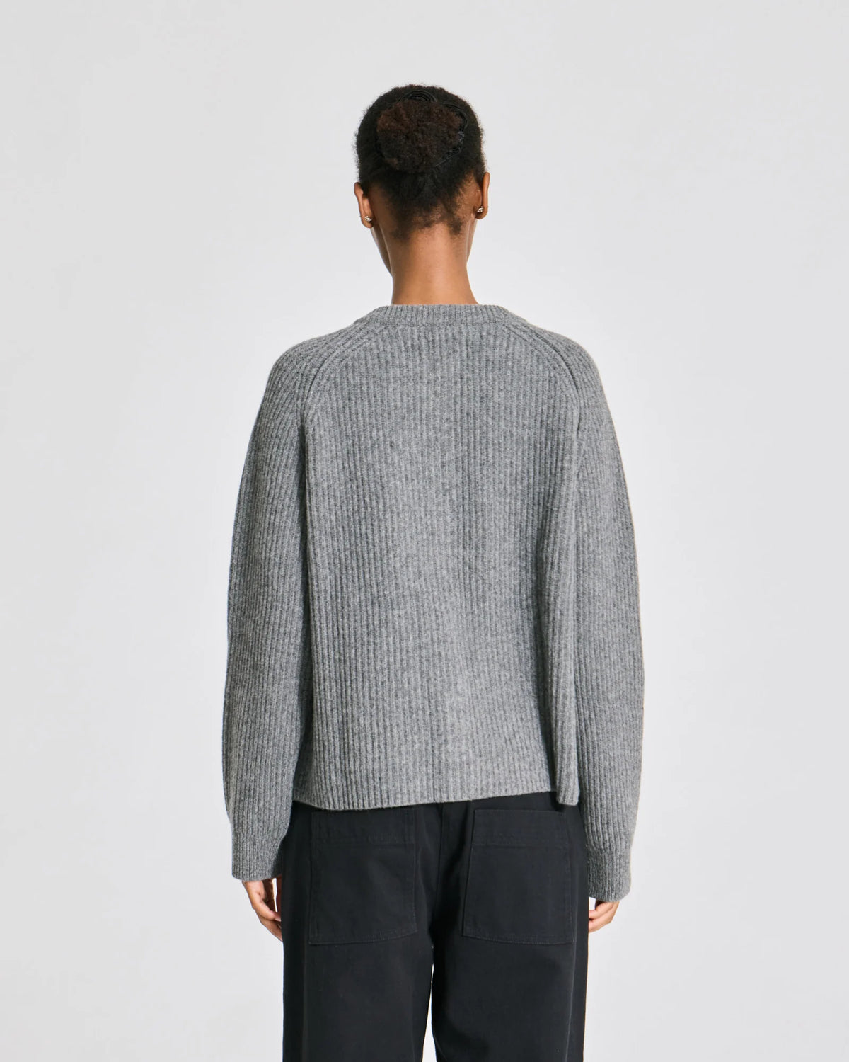 Gai+Lisva Augusta cardigan lambswool grafitti grey melange