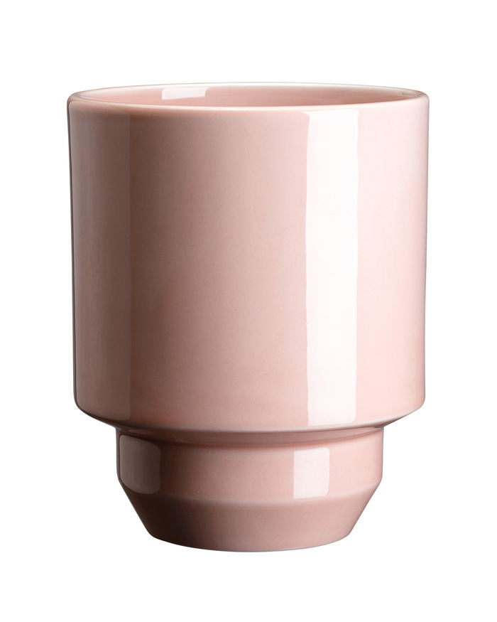 Hoff potte glazed 14 cm quartz rose