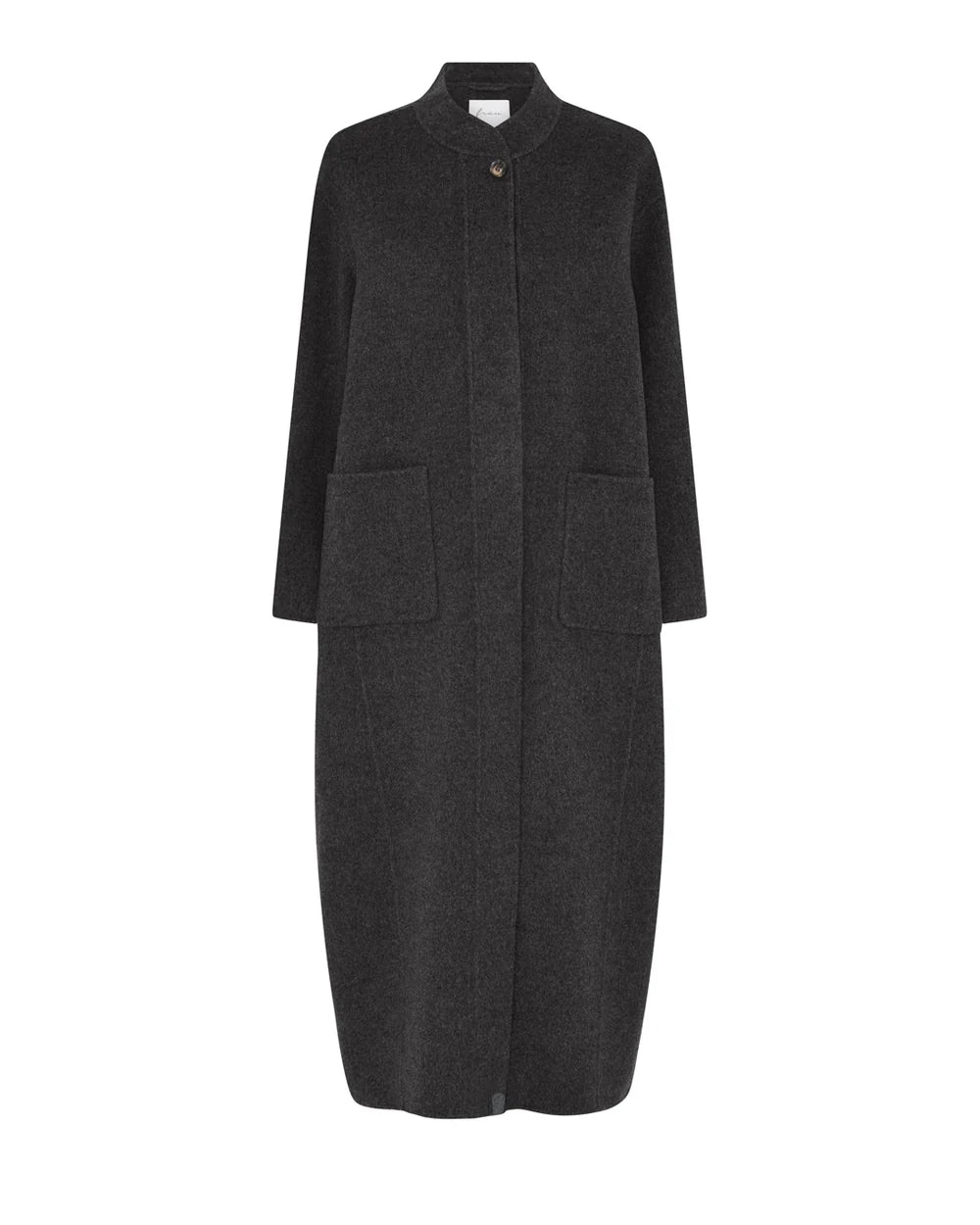 Frau Chicago pure wool long coat Chocolate torte melange