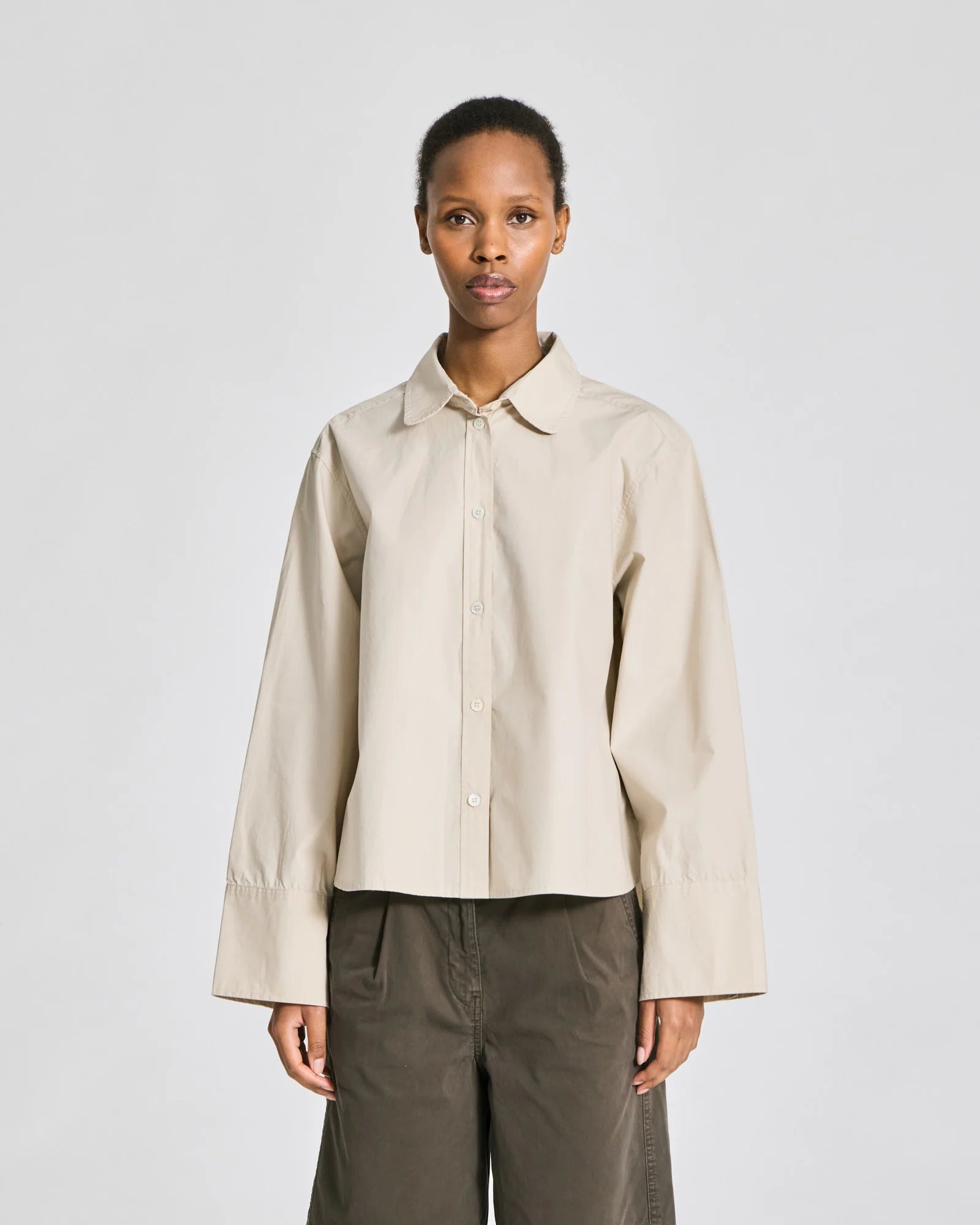 Gai+Lisva Flora shirt poplin Ancient Grey