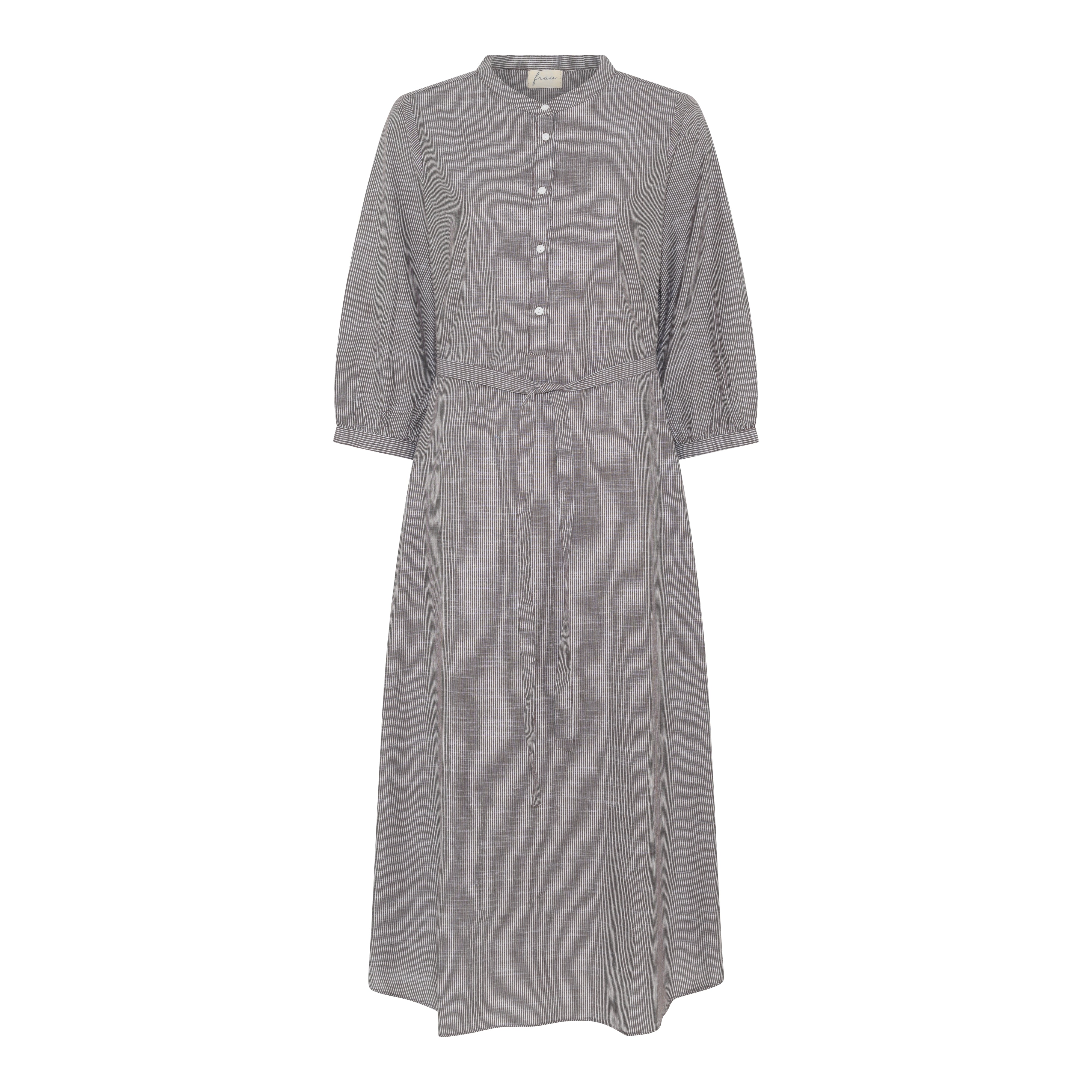 Frau Madrid dress coffee quartz stripe