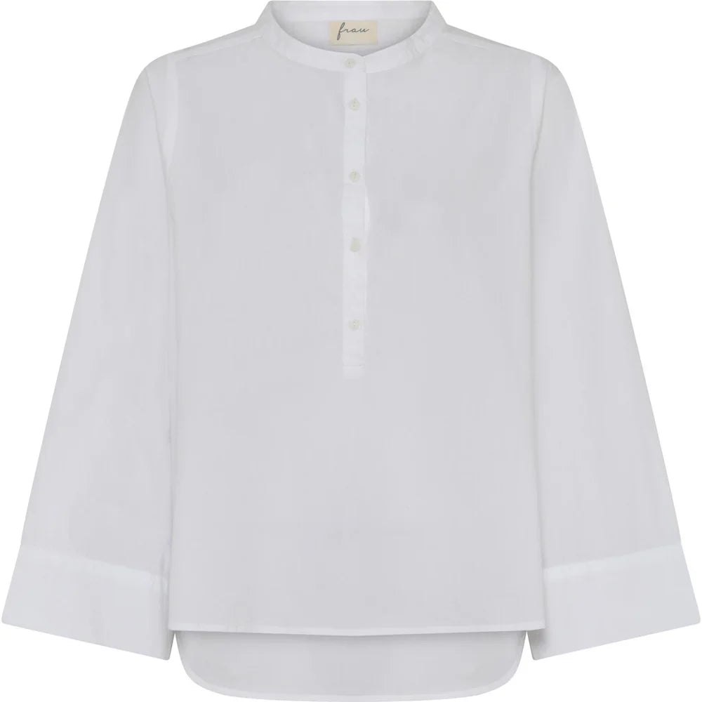 Frau Madrid wide sleeve shirt Bright white