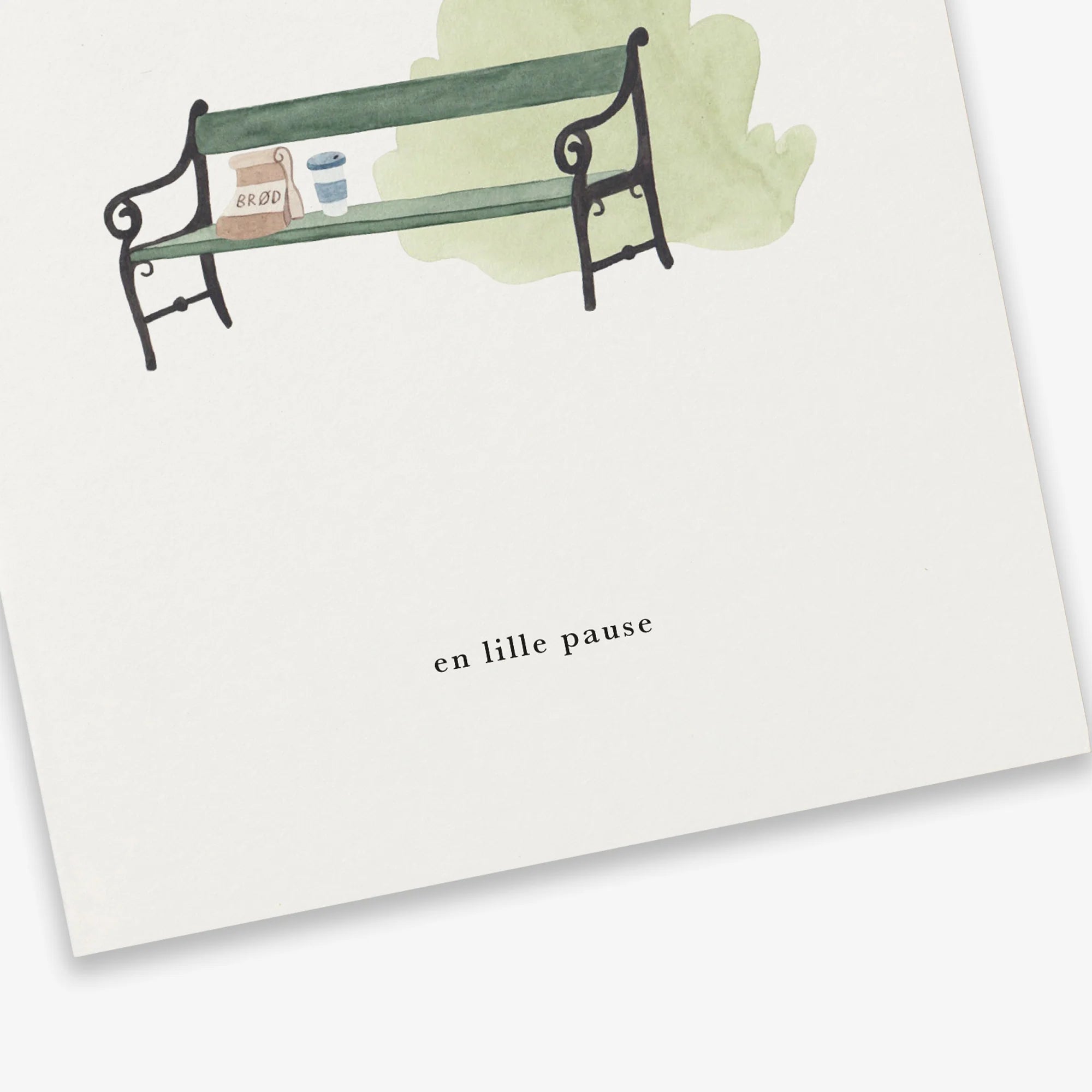 Kartotek kort bænk - en lille pause