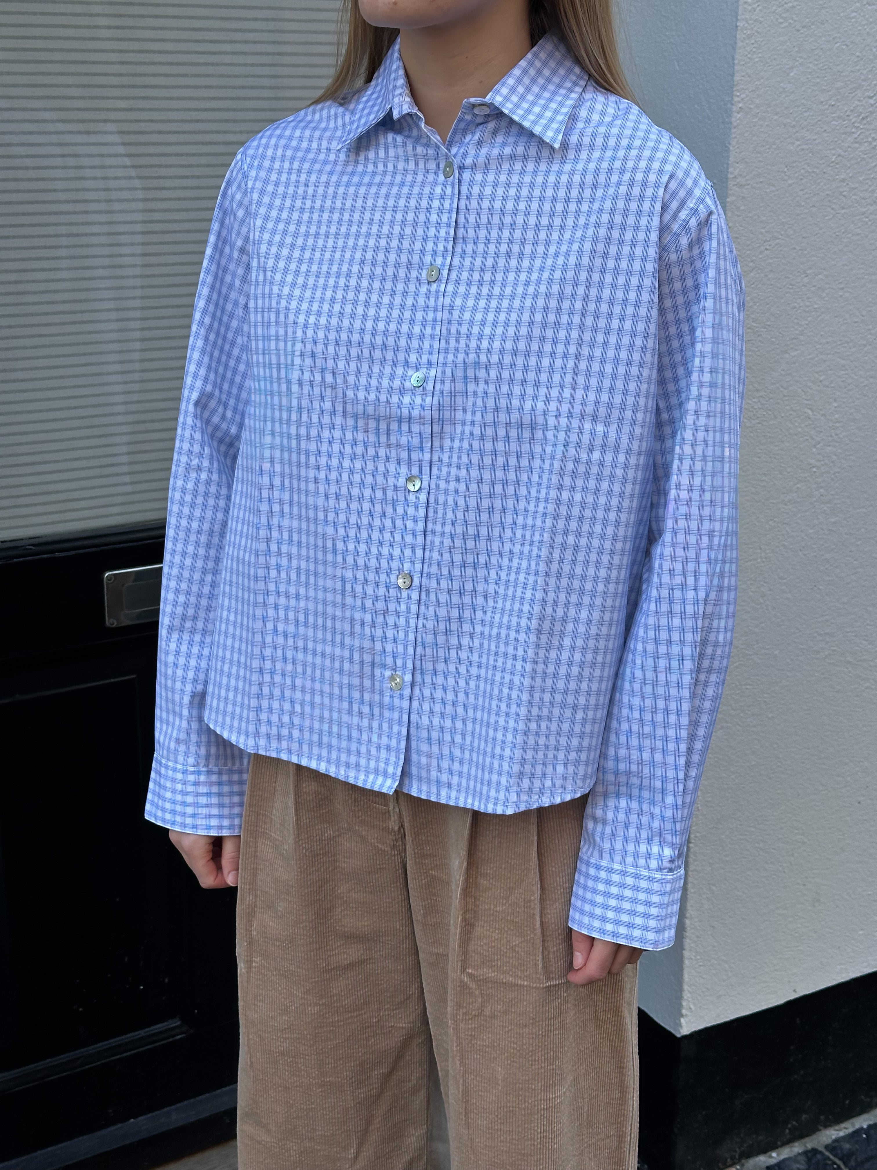 Mati Mati Signe shirt lyseblå tern