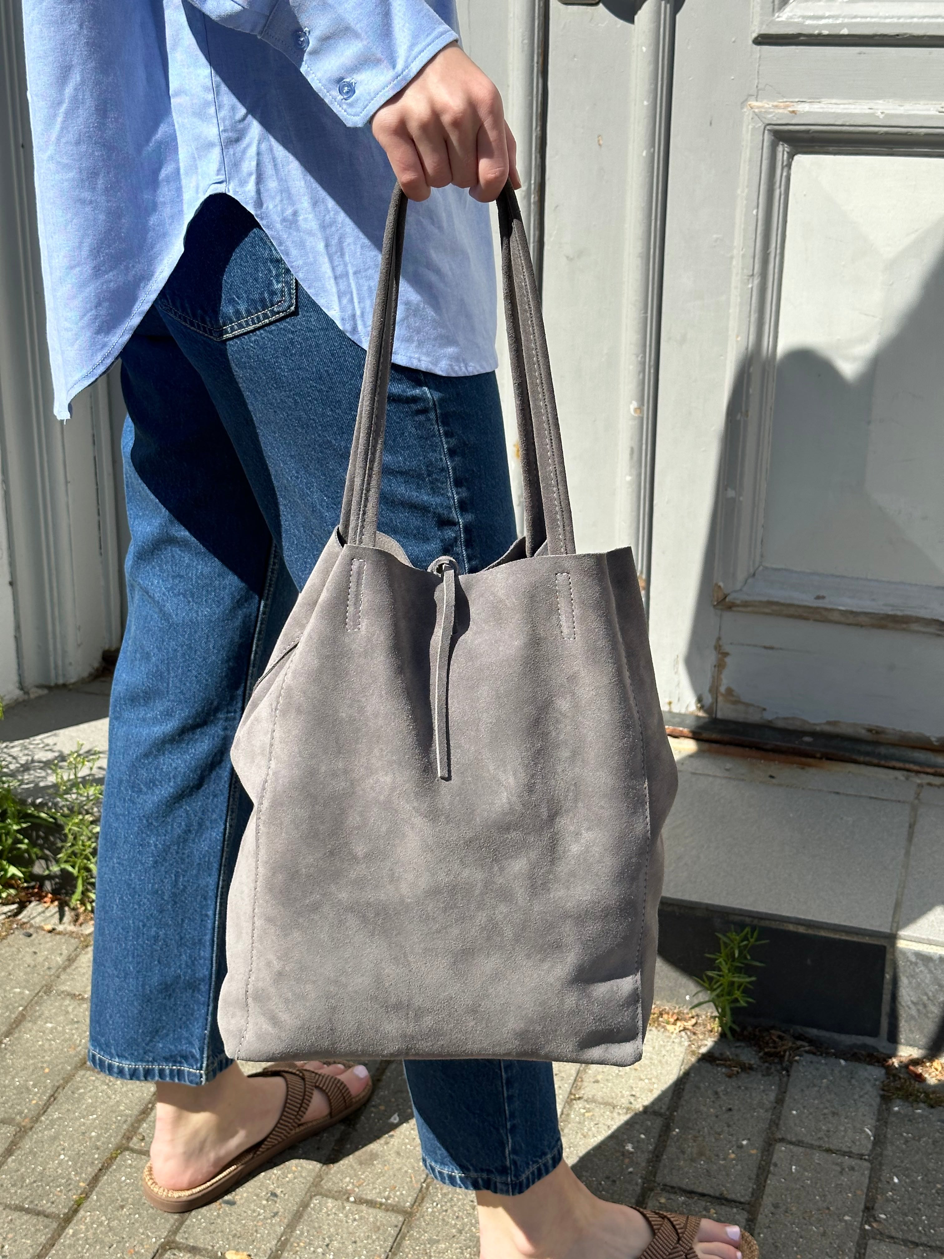 shopper ruskind grå