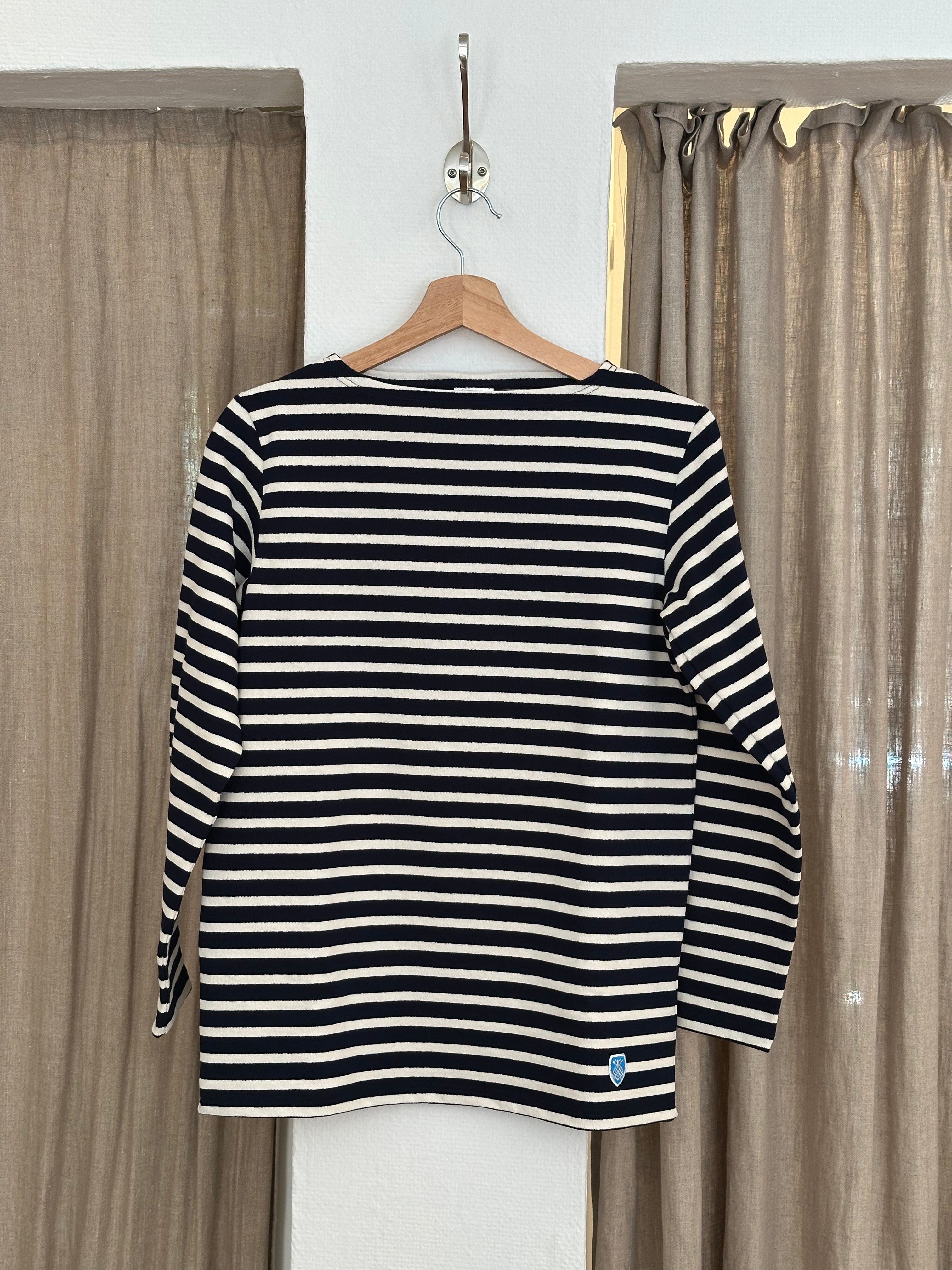 Orcival unisex bluse marine/ecru
