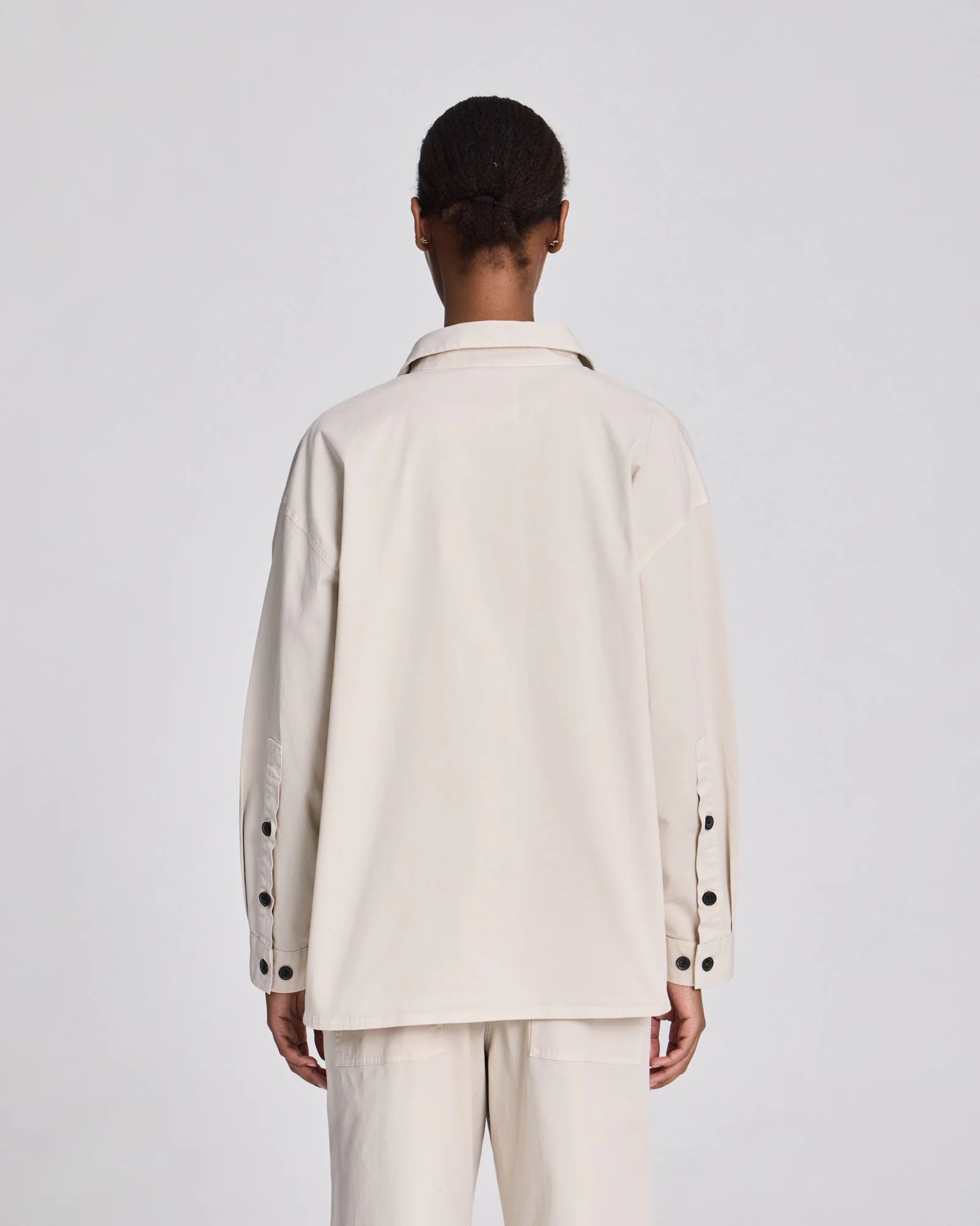 Gai+Lisva Ingrid stretched twill anorak Ancient grey
