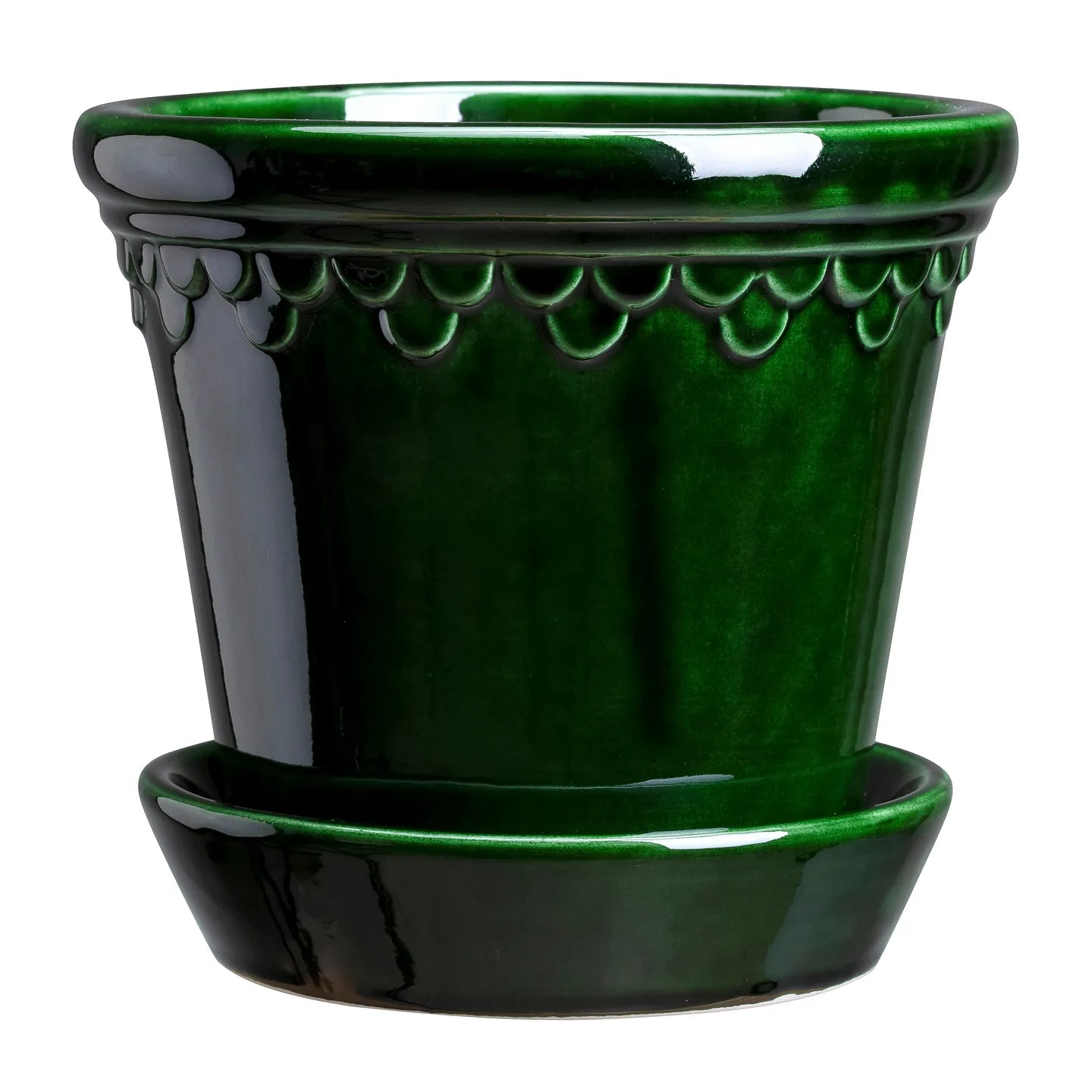København glazed emerald green 10 cm