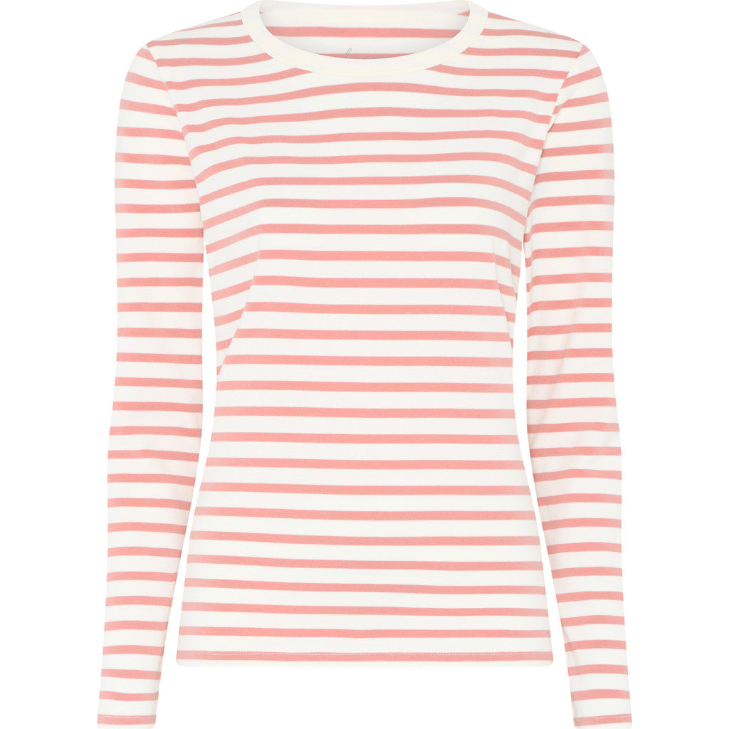 Frau Lucca cotton ls top Cameo brown stripe