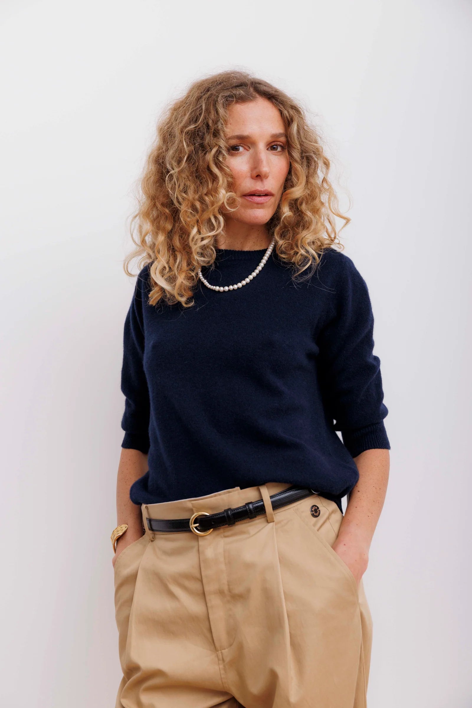 Beta Studios Lady sleeve o-neck Navy