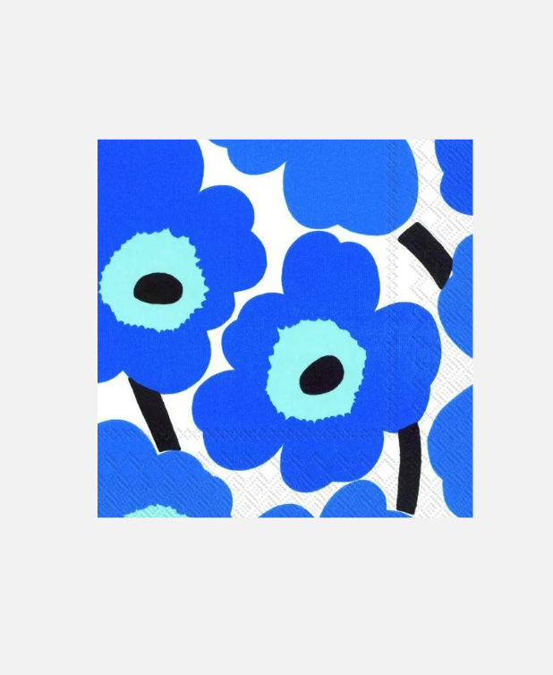 Marimekko frokost servietter Unikko Blå