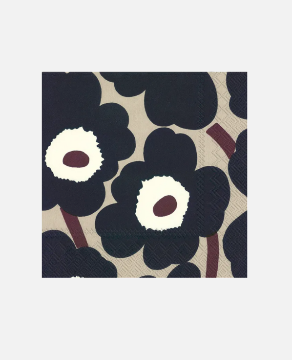 Marimekko frokost servietter Unikko Blue Linen