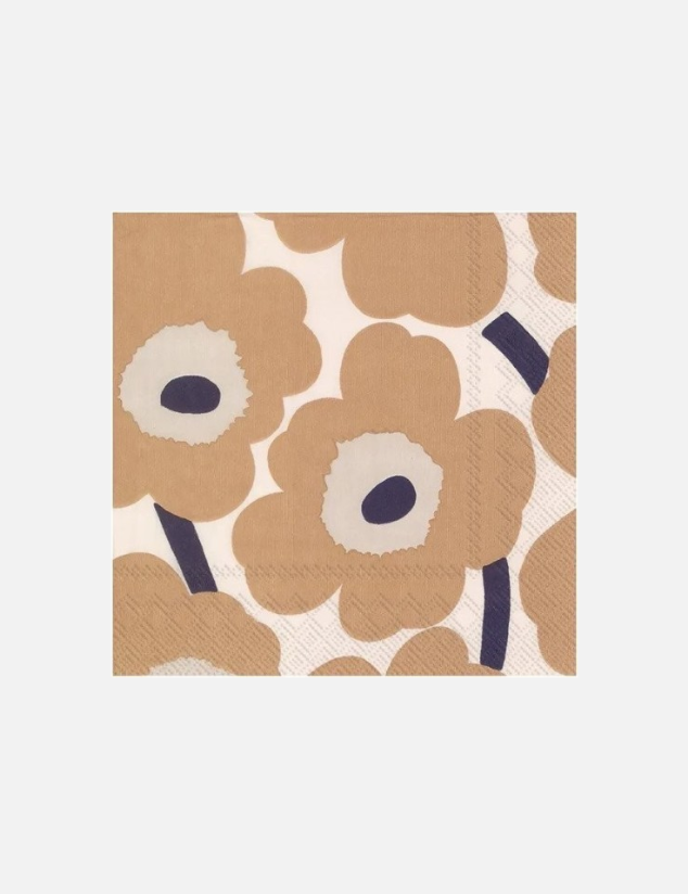 Marimekko frokost servietter Unikko Cream Linen