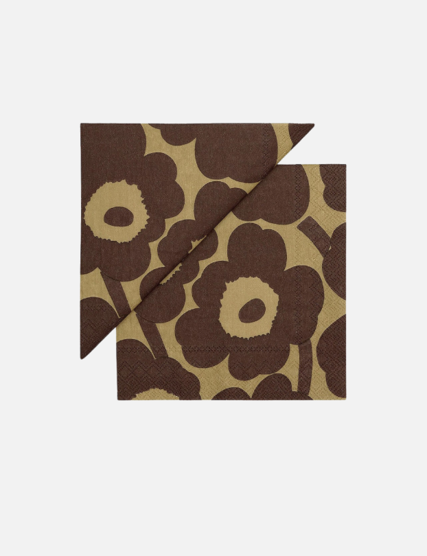 Marimekko frokost servietter Unikko linen bordeaux