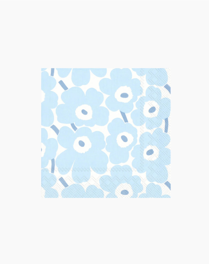 Marimekko frokost servietter mini unikko light blue