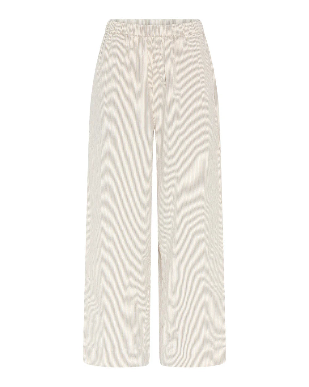 Frau Melbourne ankle pant Tapioca coffee stripe