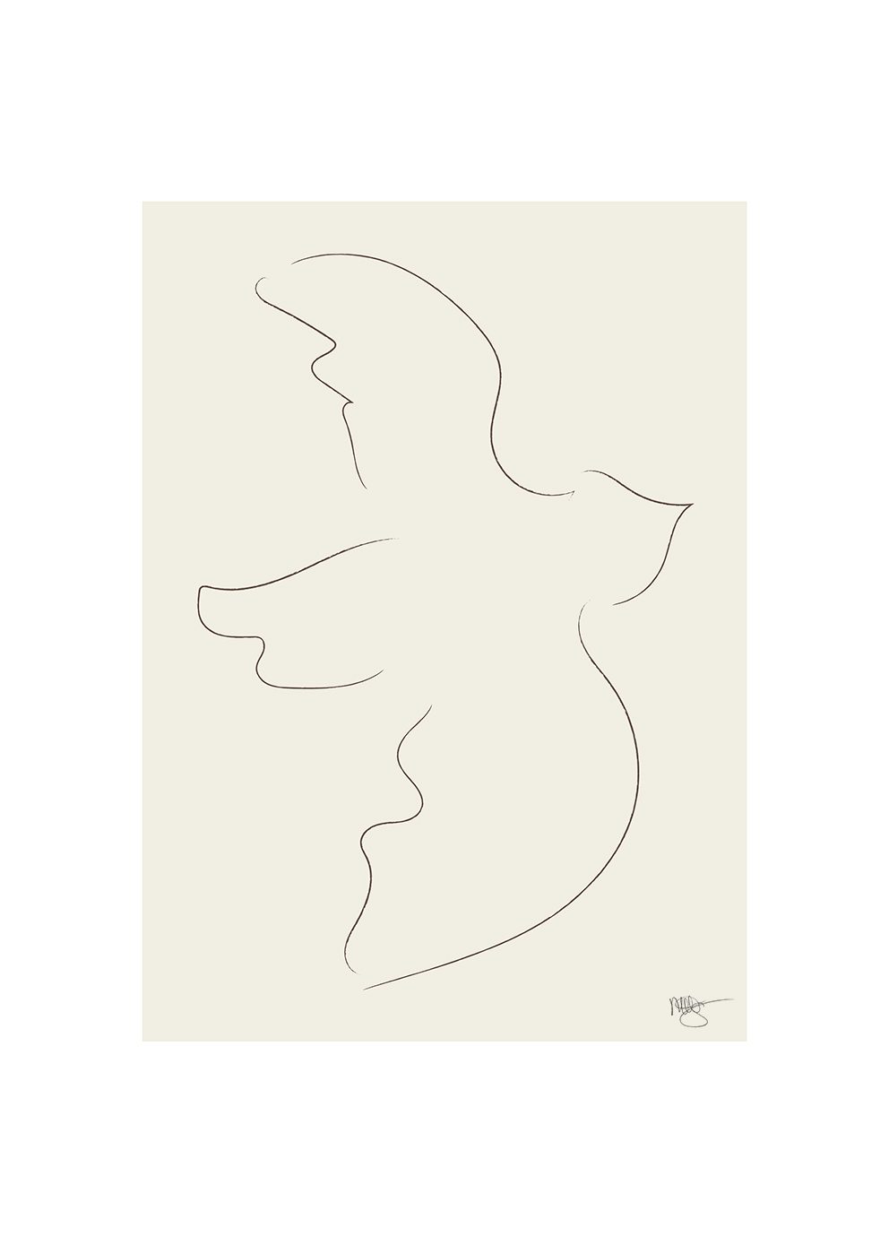 Mie & Him Fly away art card A5