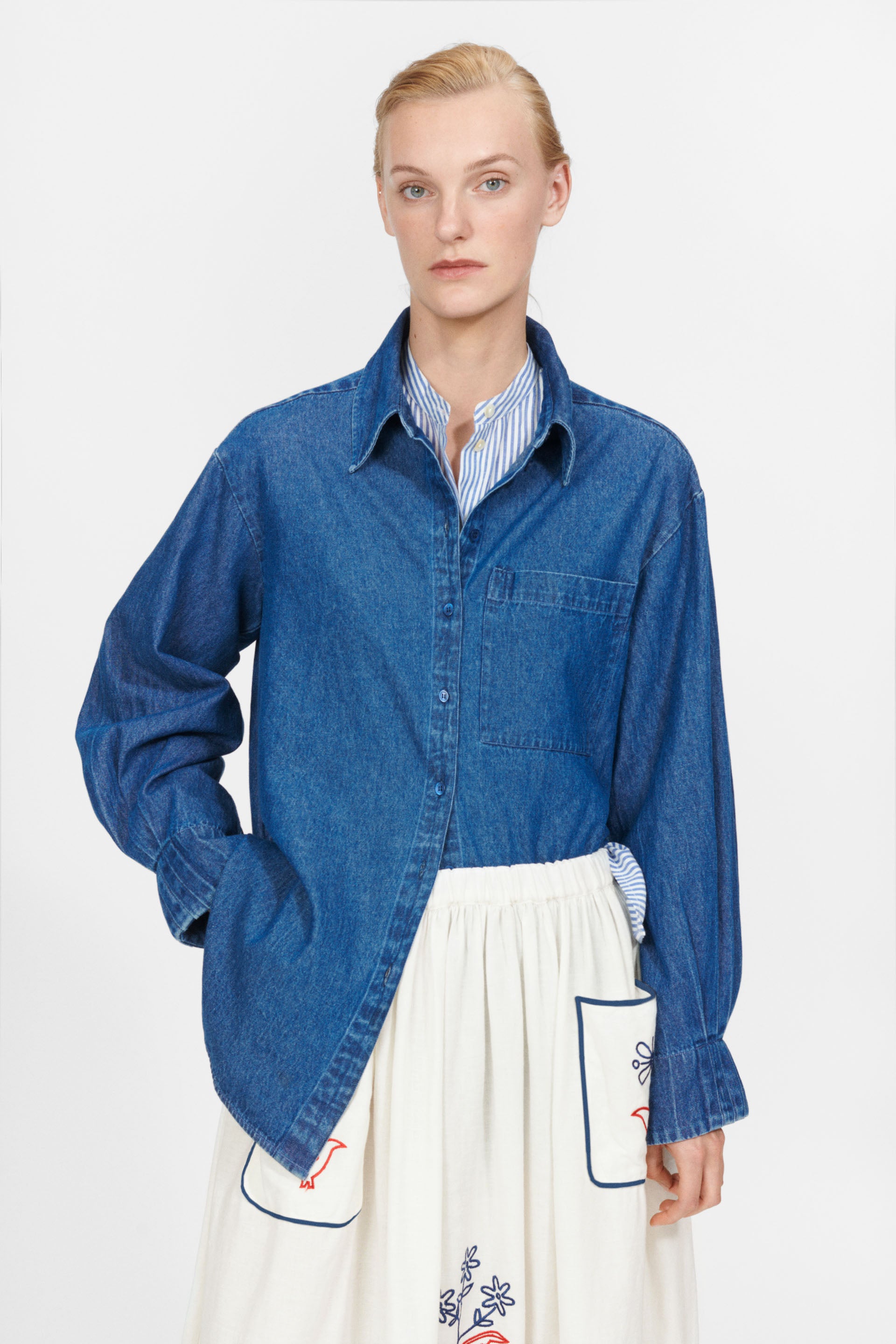 Nue Notes York shirt denim blue