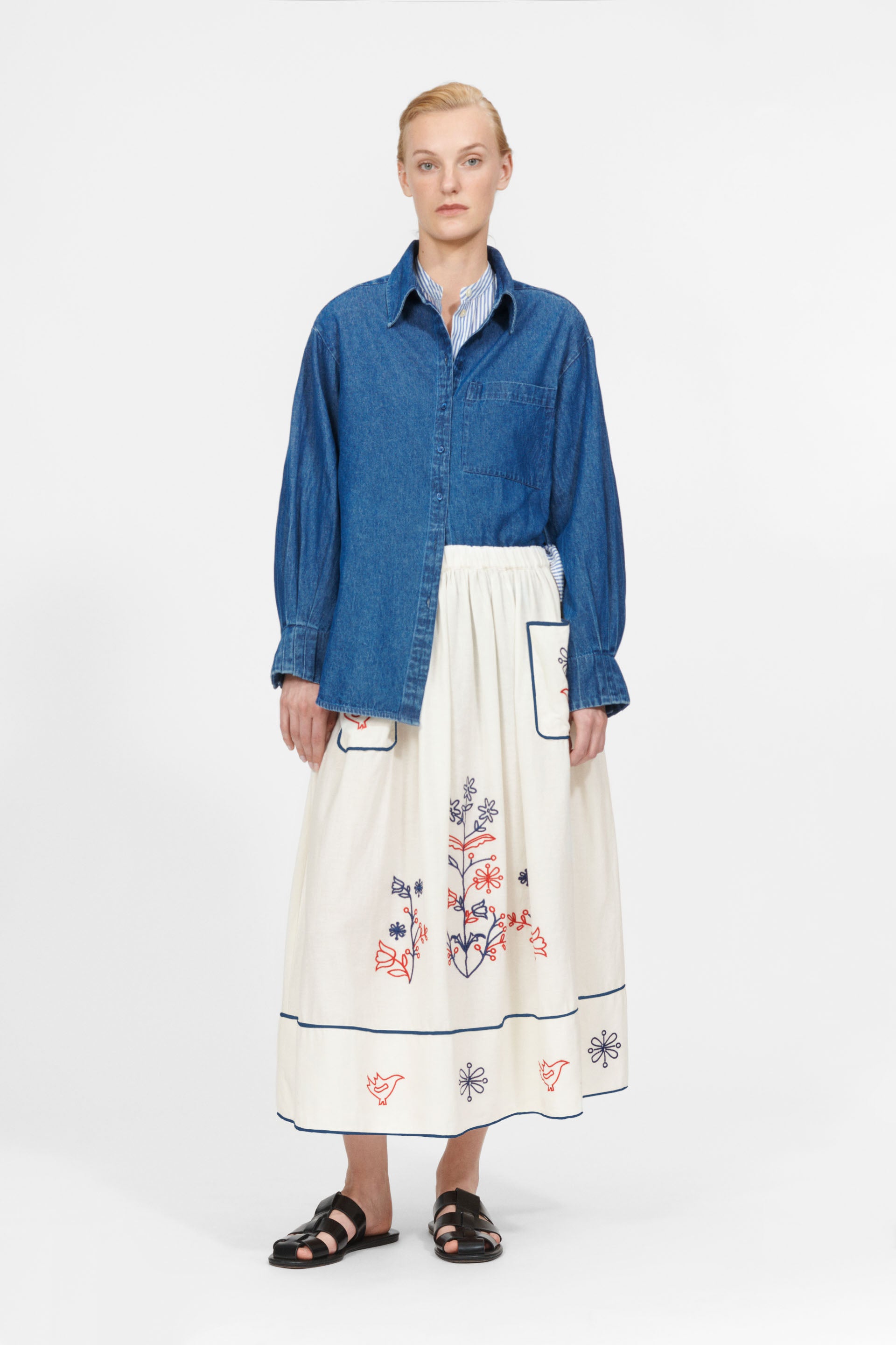 Nue Notes York shirt denim blue