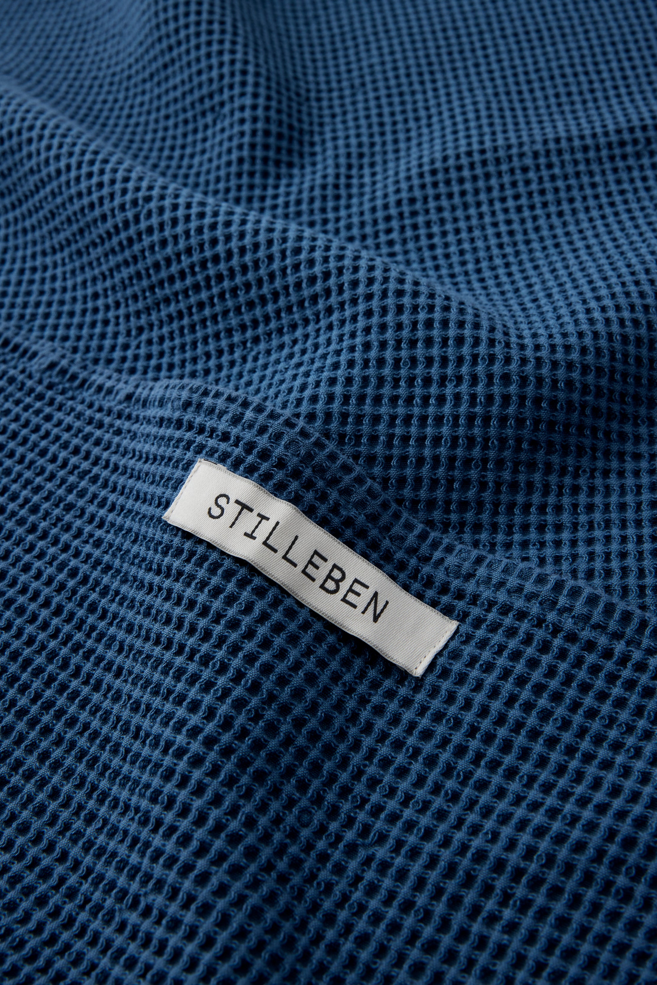 Stilleben Waffle viskestykke Indigo blue