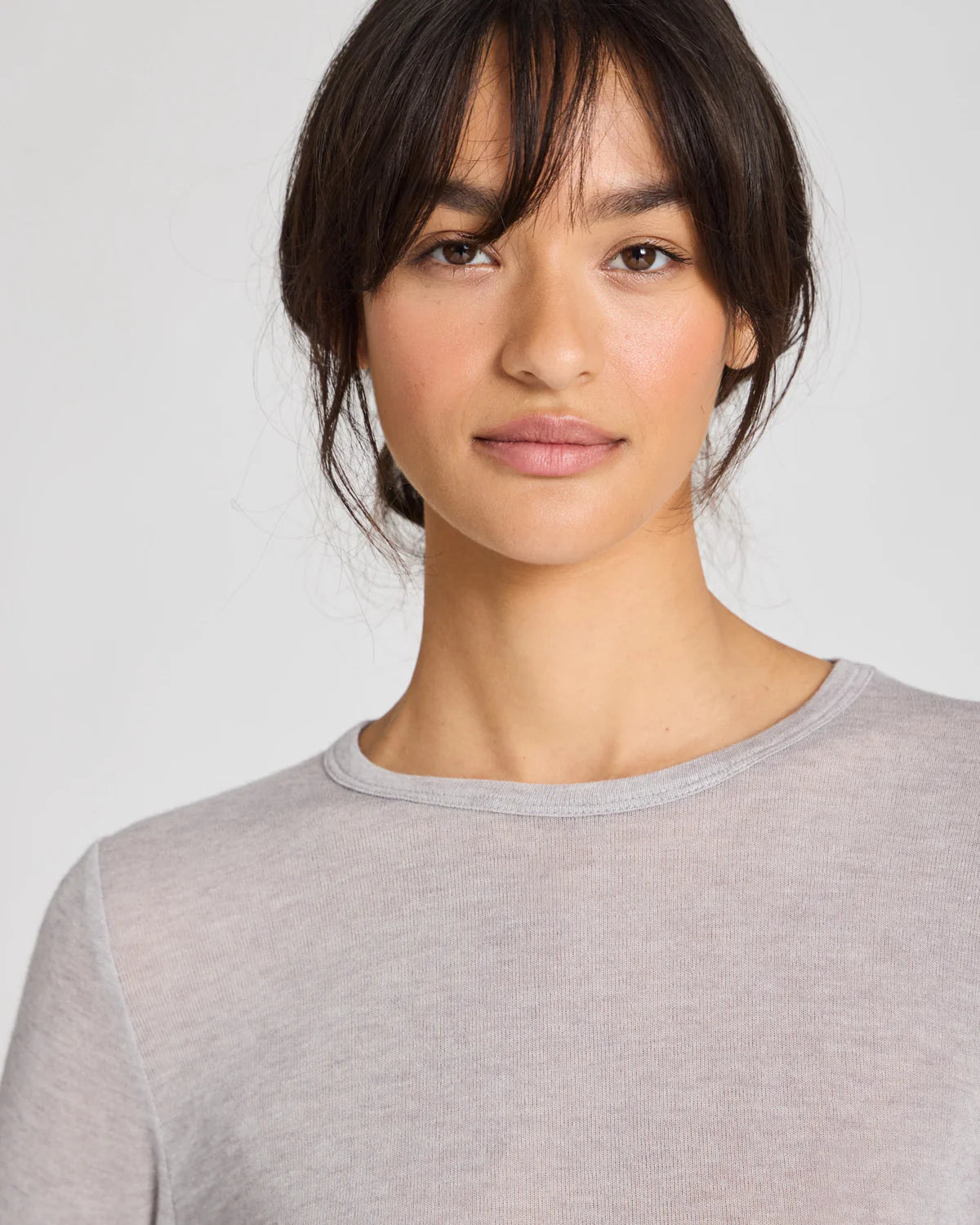 Gai+Lisva Thyra LS wool top light grey melange