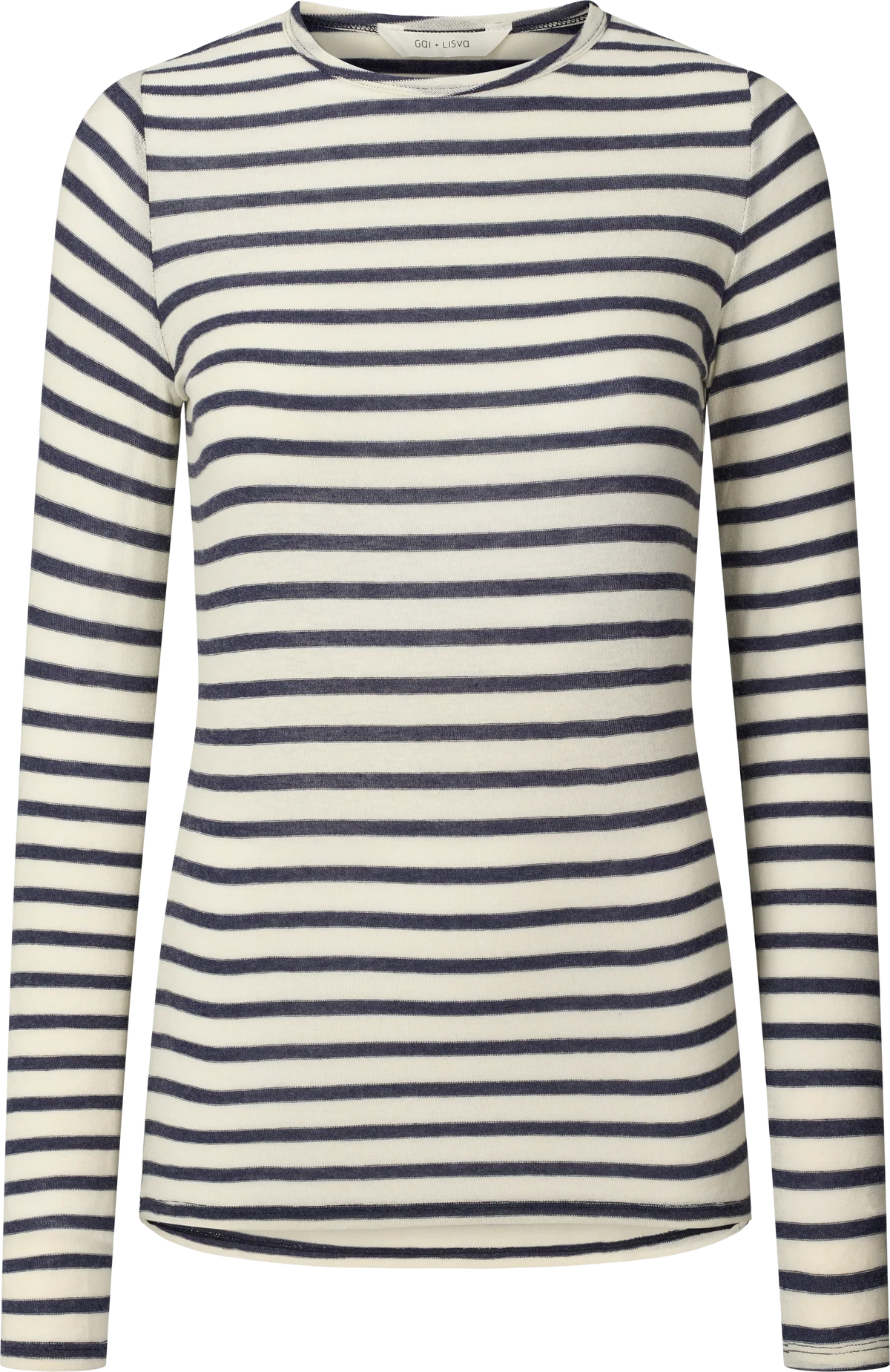 Gai+Lisva Thyra LS wool sailor top reverse denim stripe