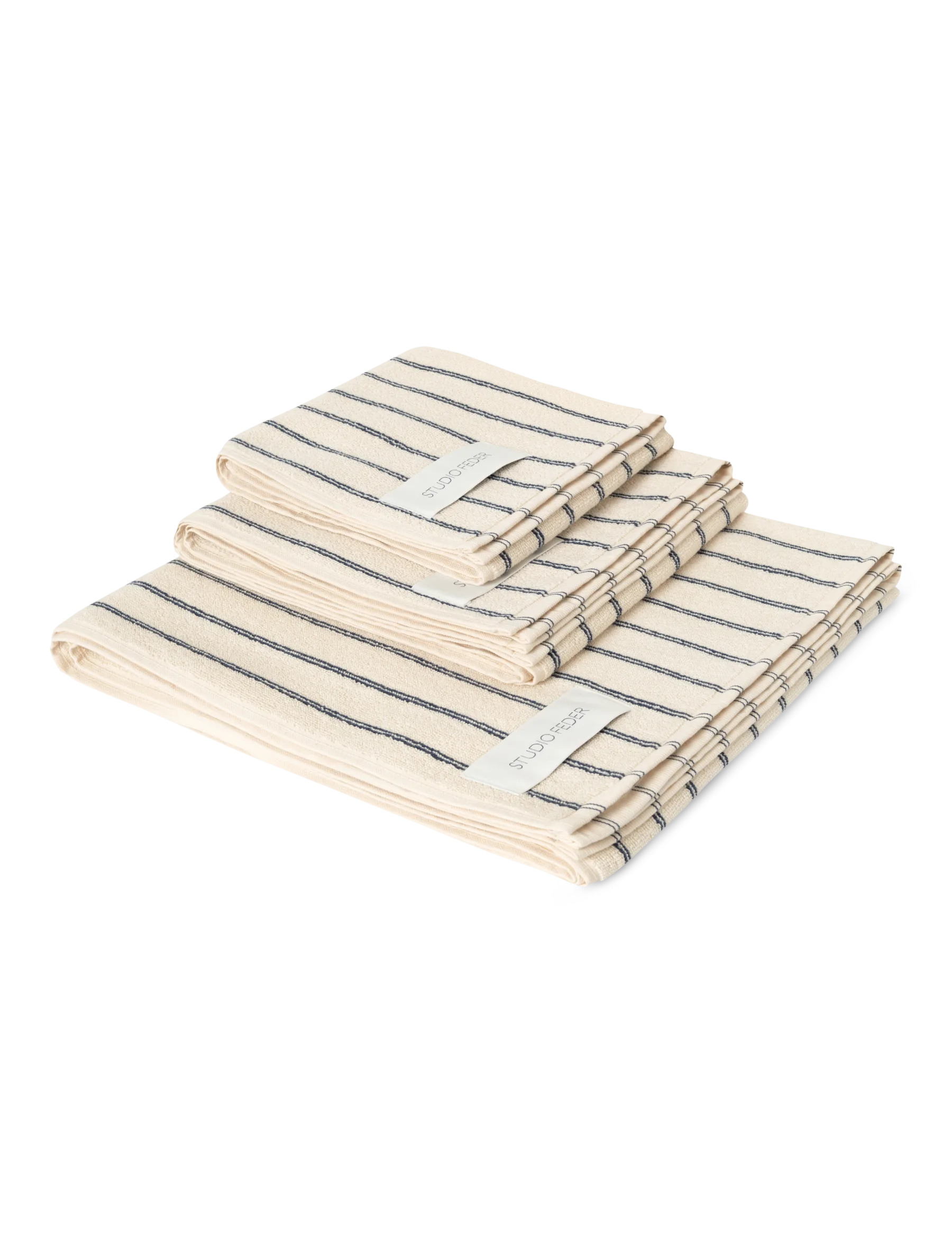 Studio Feder Una towel Navy Rain 40 x 60