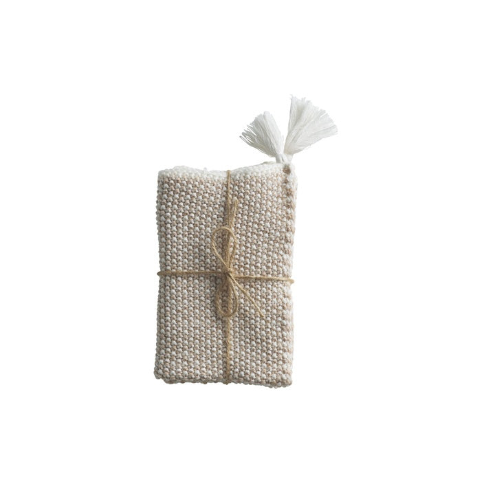 Tine K Home karklud strik Straw 2-stk.