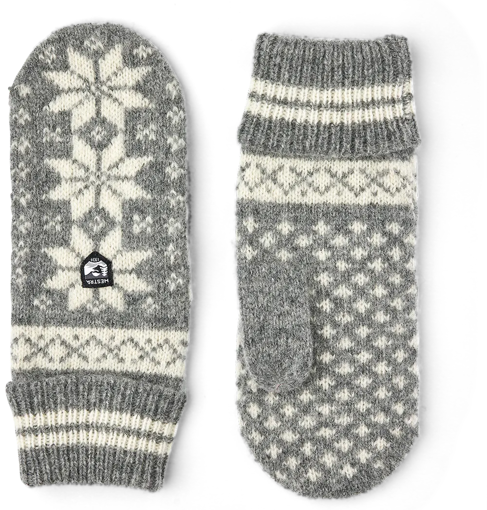 Hestra Isvik vante grå/offwhite