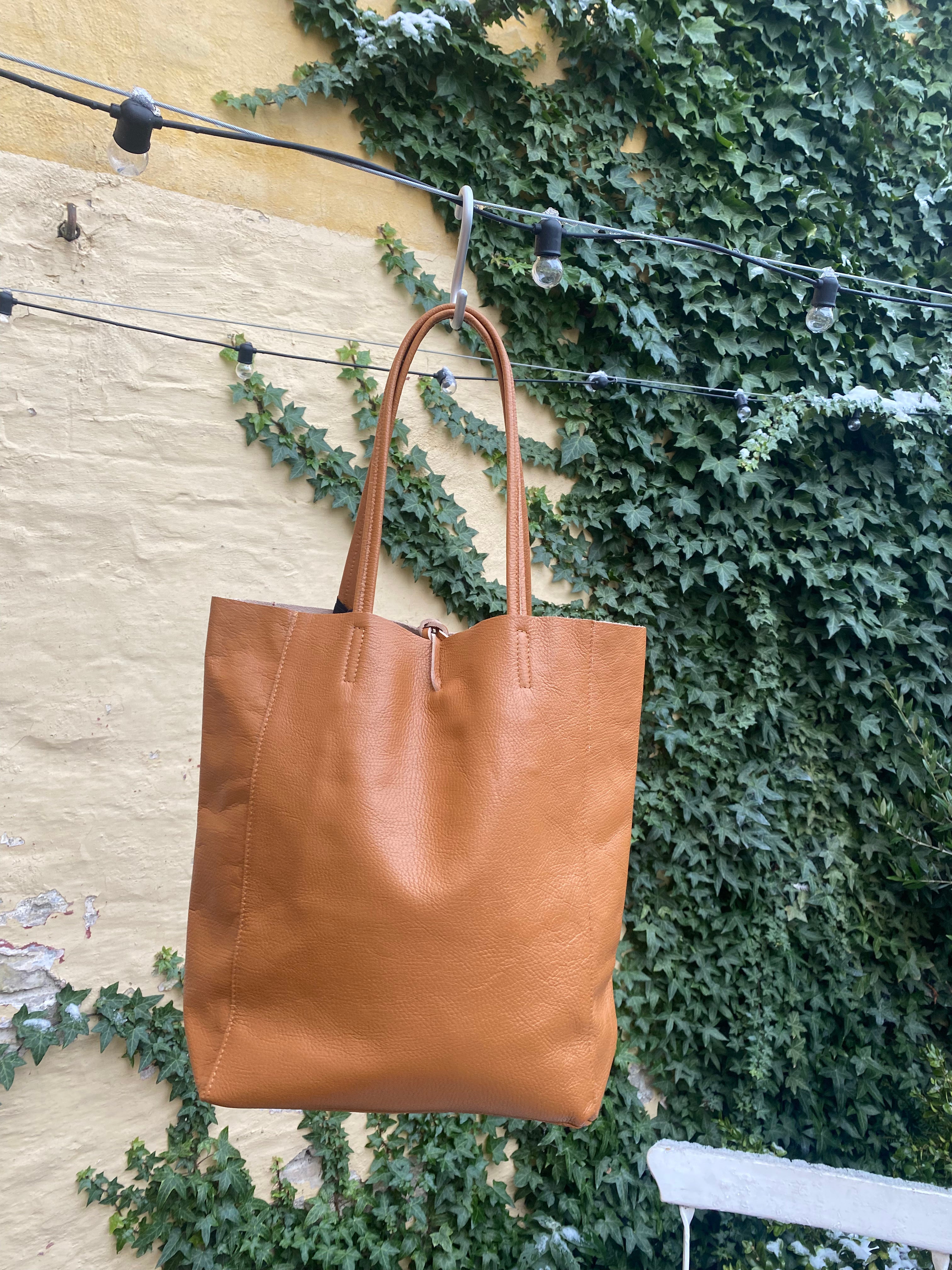 Shopper cognac skind