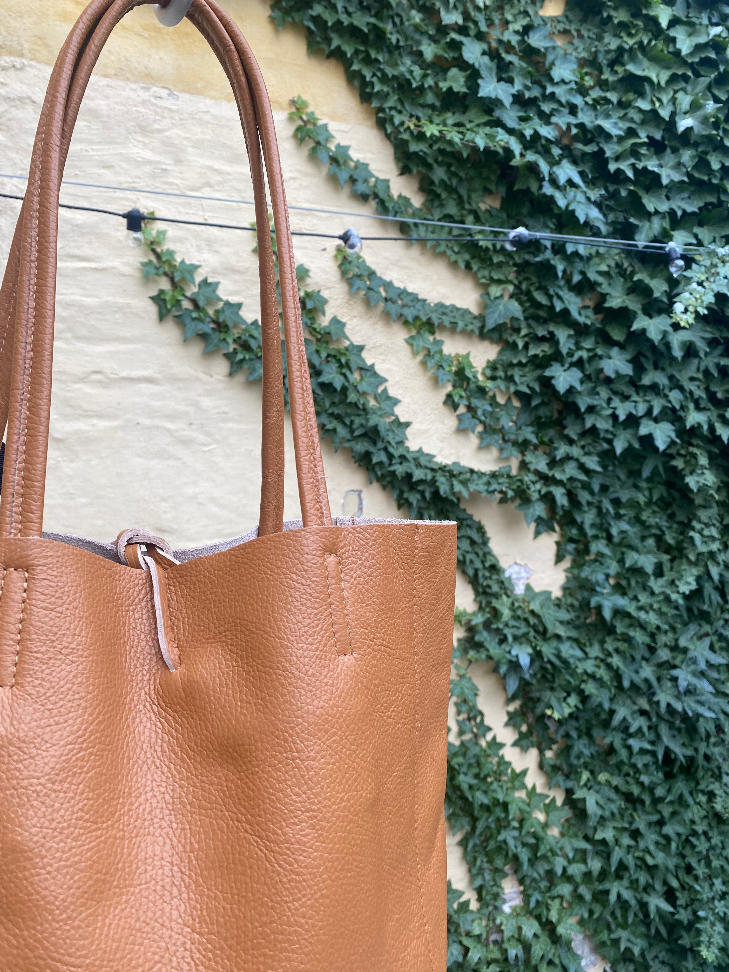 Shopper cognac skind