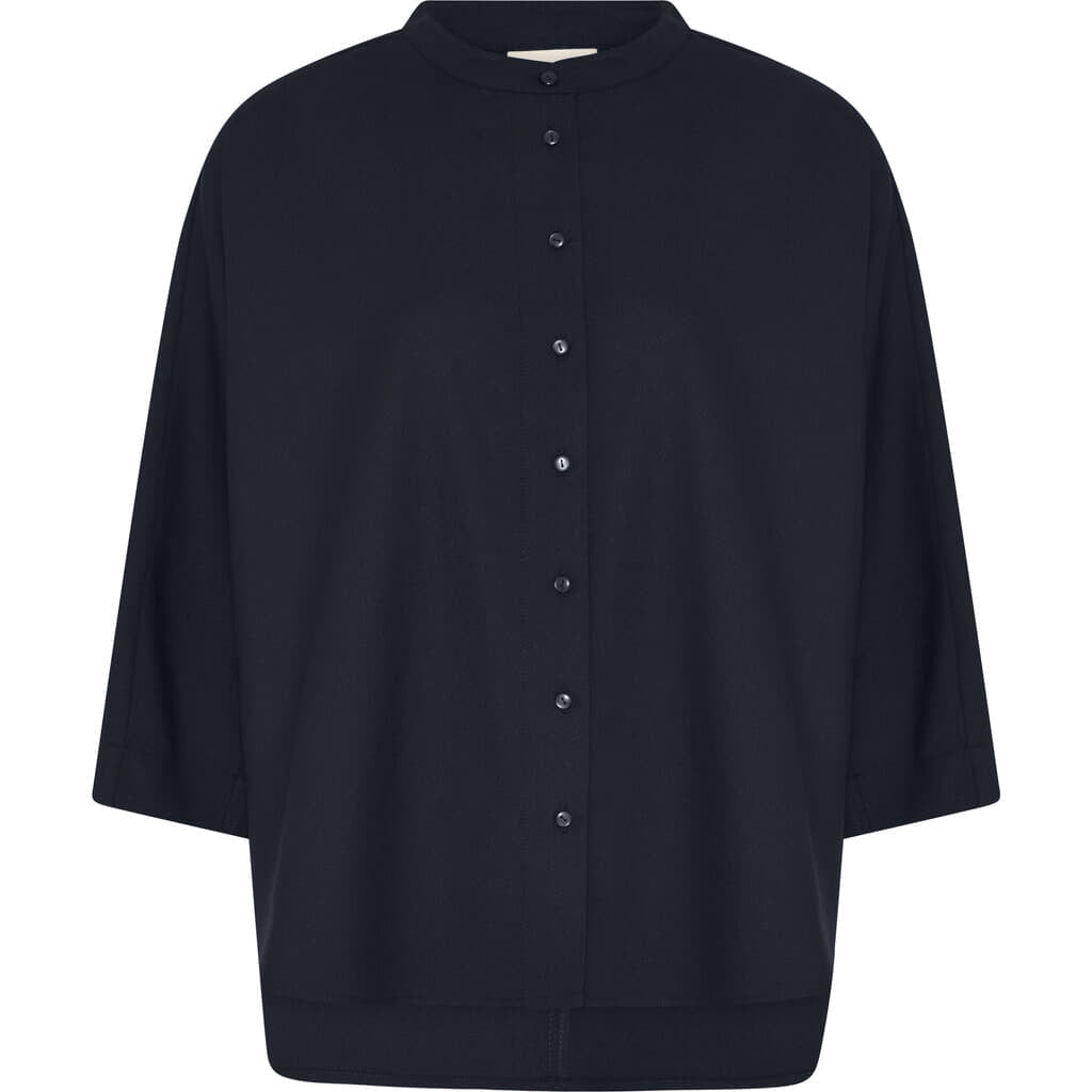 Seoul short wool dark navy