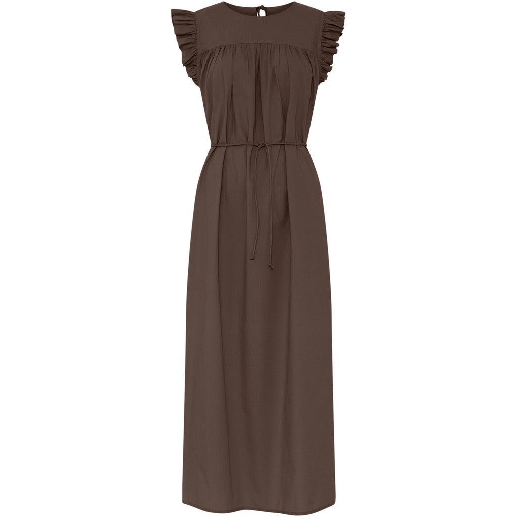 Stockholm long dress coffee quartz